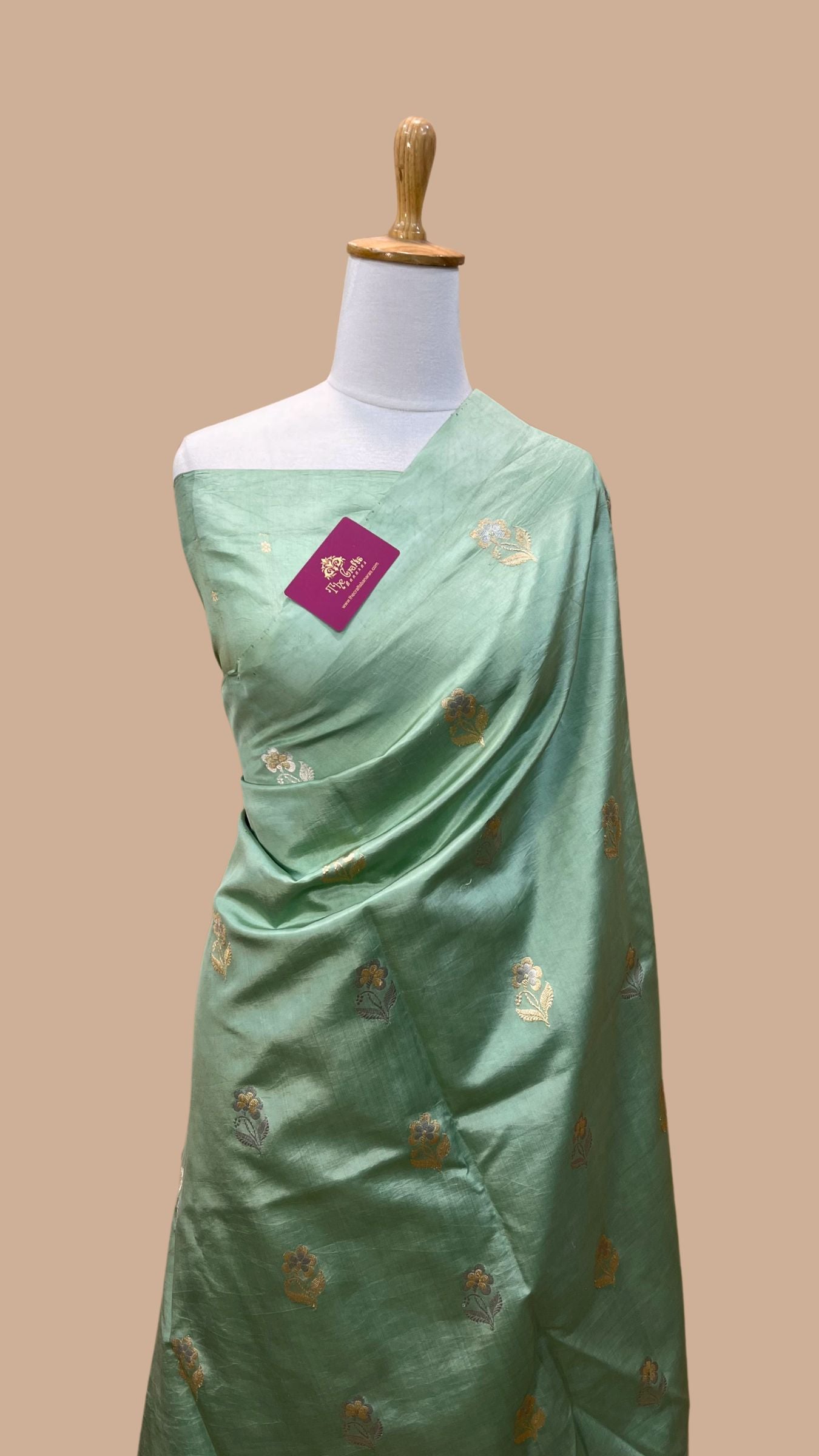 Pure Mango Silk Handloom Banarasi Saree - Sona Roopa