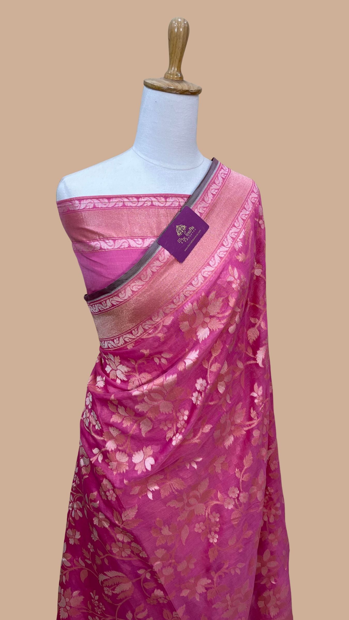 Pure Ektara Cotton Jamdani Banarasi Saree - Alfi