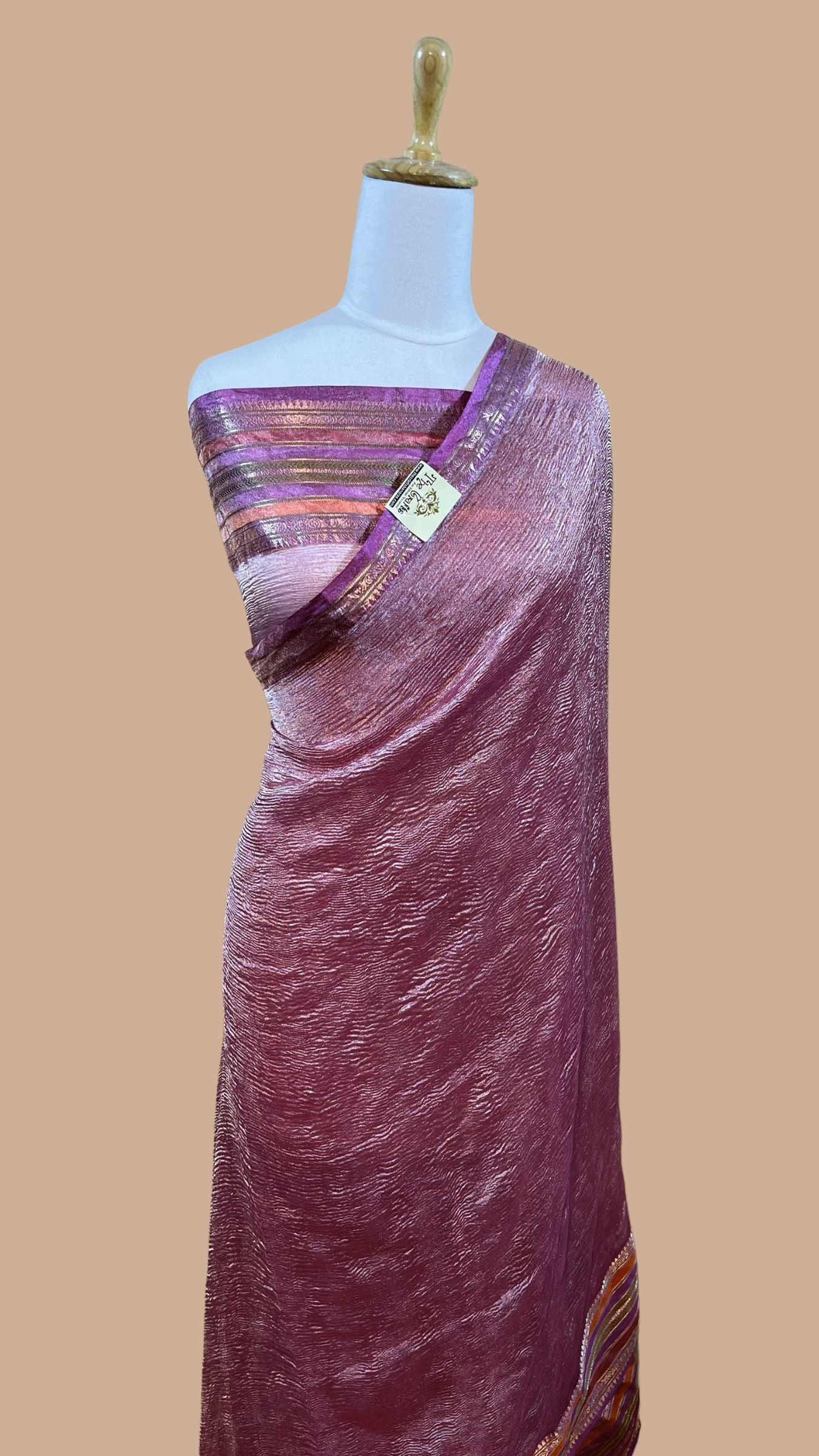 Pure Crush Tissue Silk Banarasi Saree