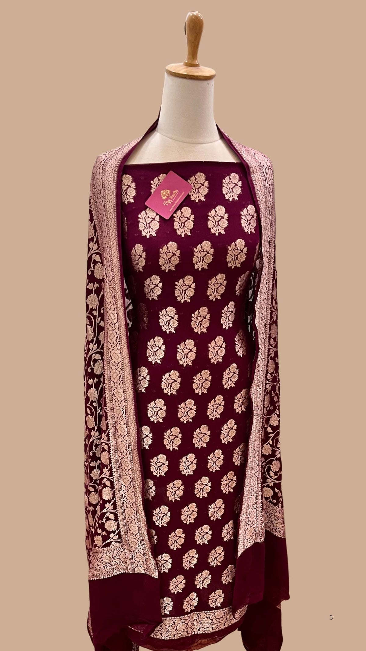 Banarasi Khaddi Georgette Dress Material