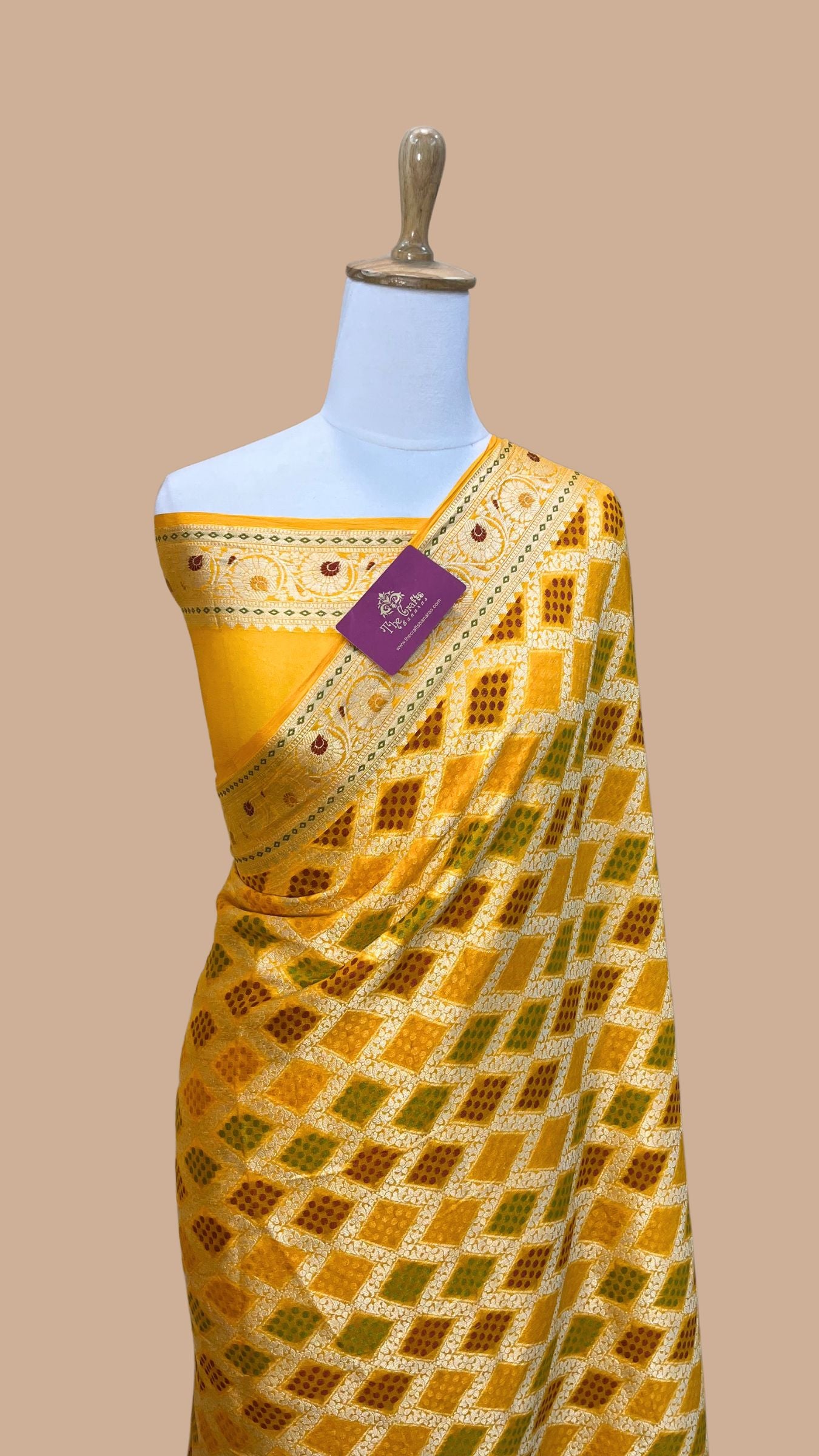 Pure Khaddi Chiffon Banarasi Saree