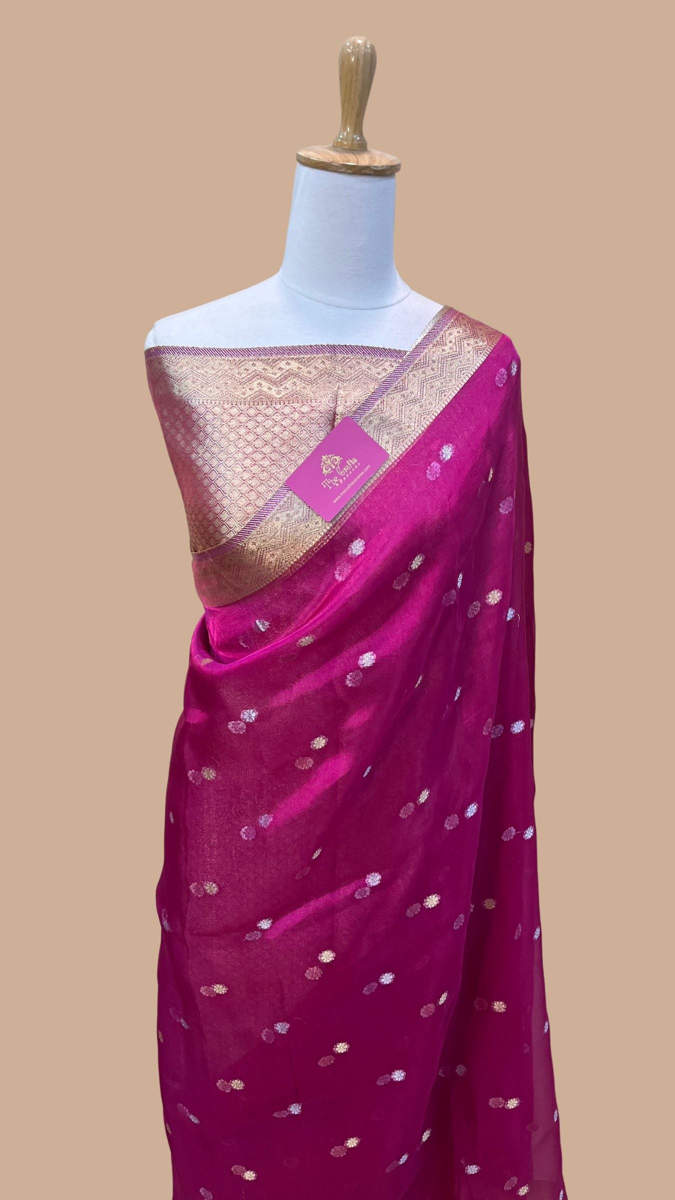 Pure Kora Silk Handloom Banarasi Saree