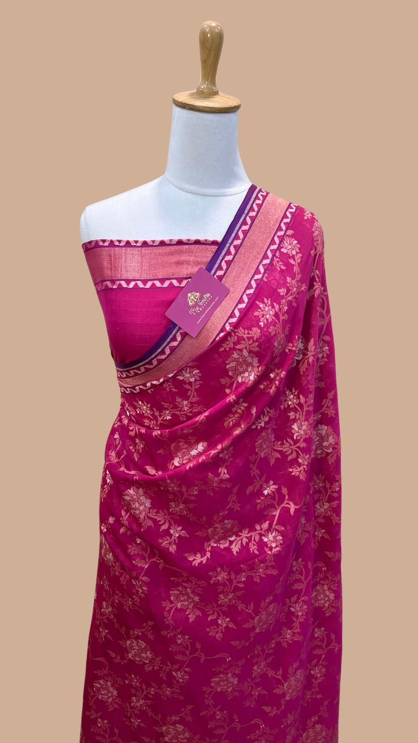 Pure Ektara Cotton Jamdani Banarasi Saree - Alfi