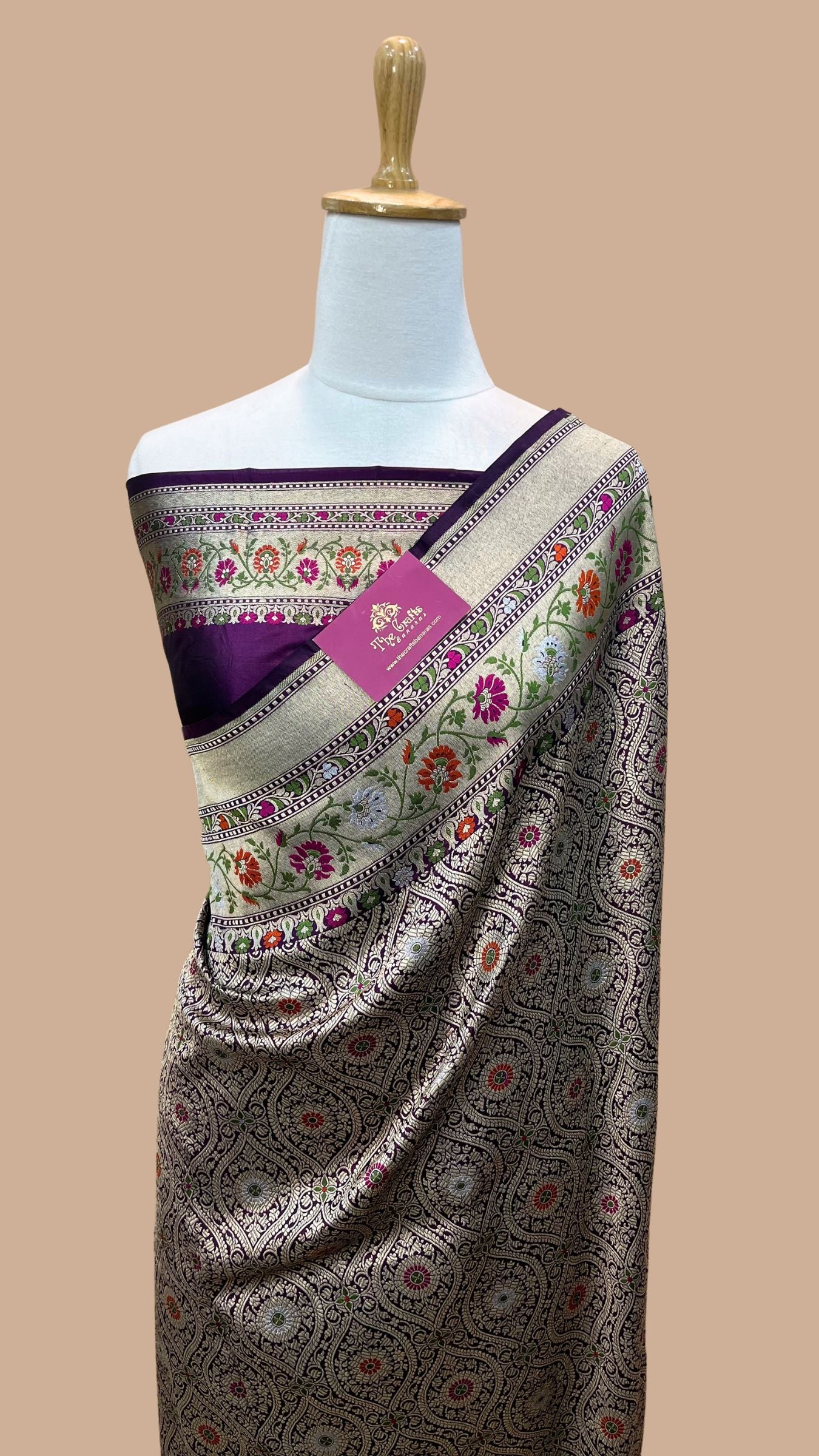 Pure Katan Silk Handloom Banarasi Saree - Tanchui Brocade Meena