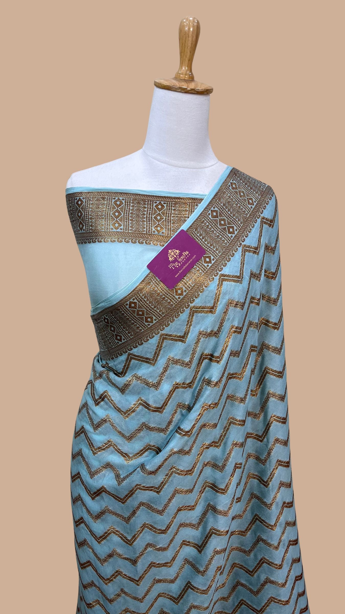 Pure Khaddi Chiffon Banarasi Saree