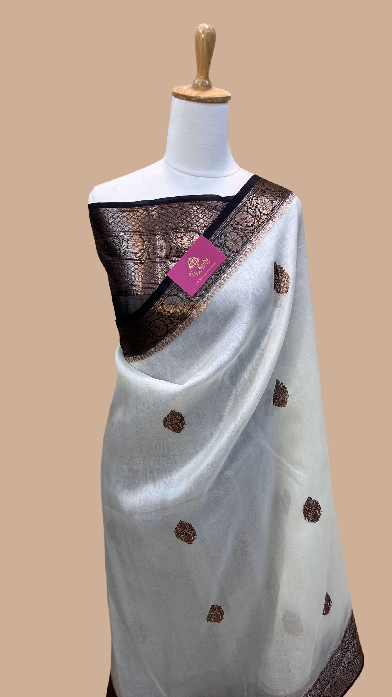 Pure Kora Silk Handloom Banarasi Saree