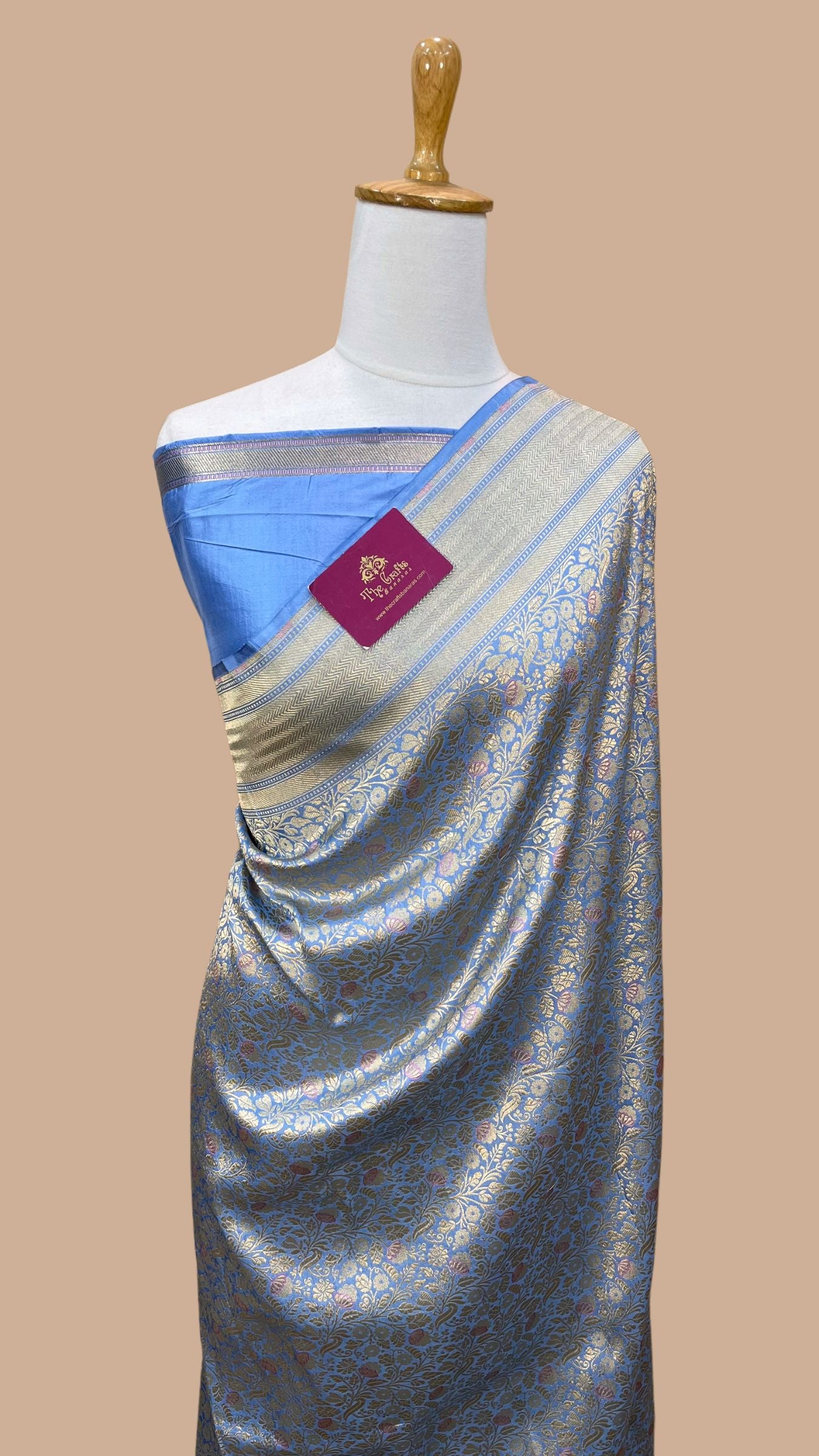 Pure Katan Silk Handloom Banarasi Saree - Tanchui Brocade Meena