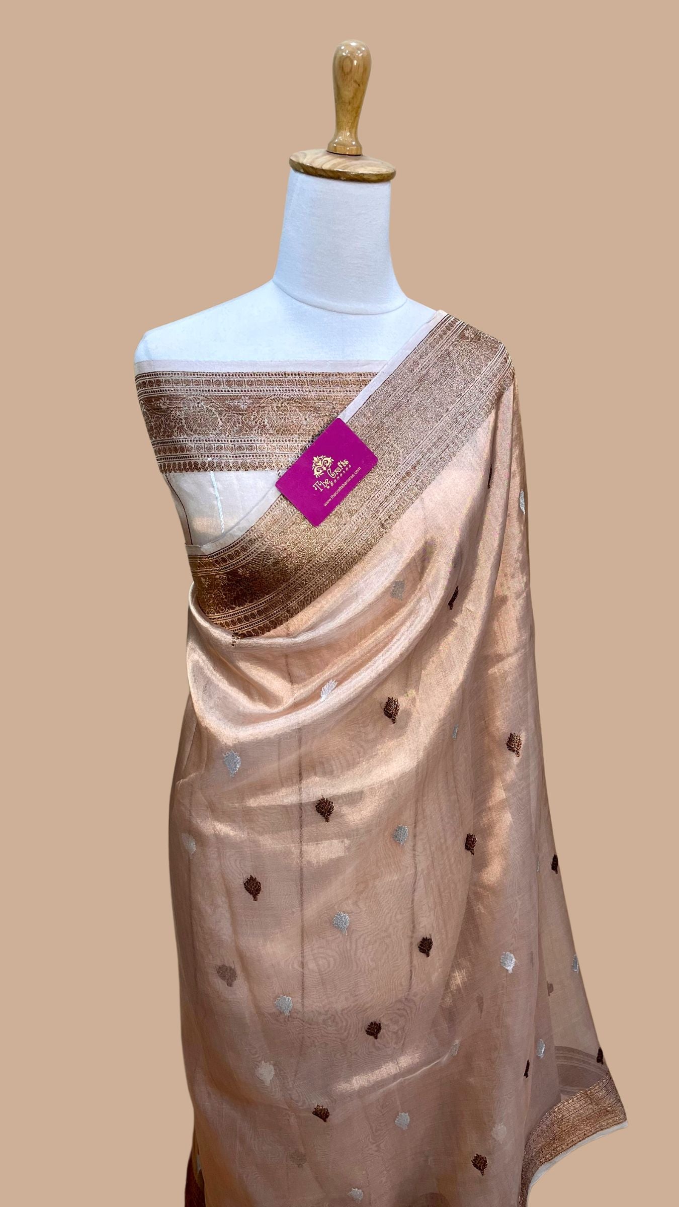 Pure Kora Tissue Silk Handloom Banarasi Saree