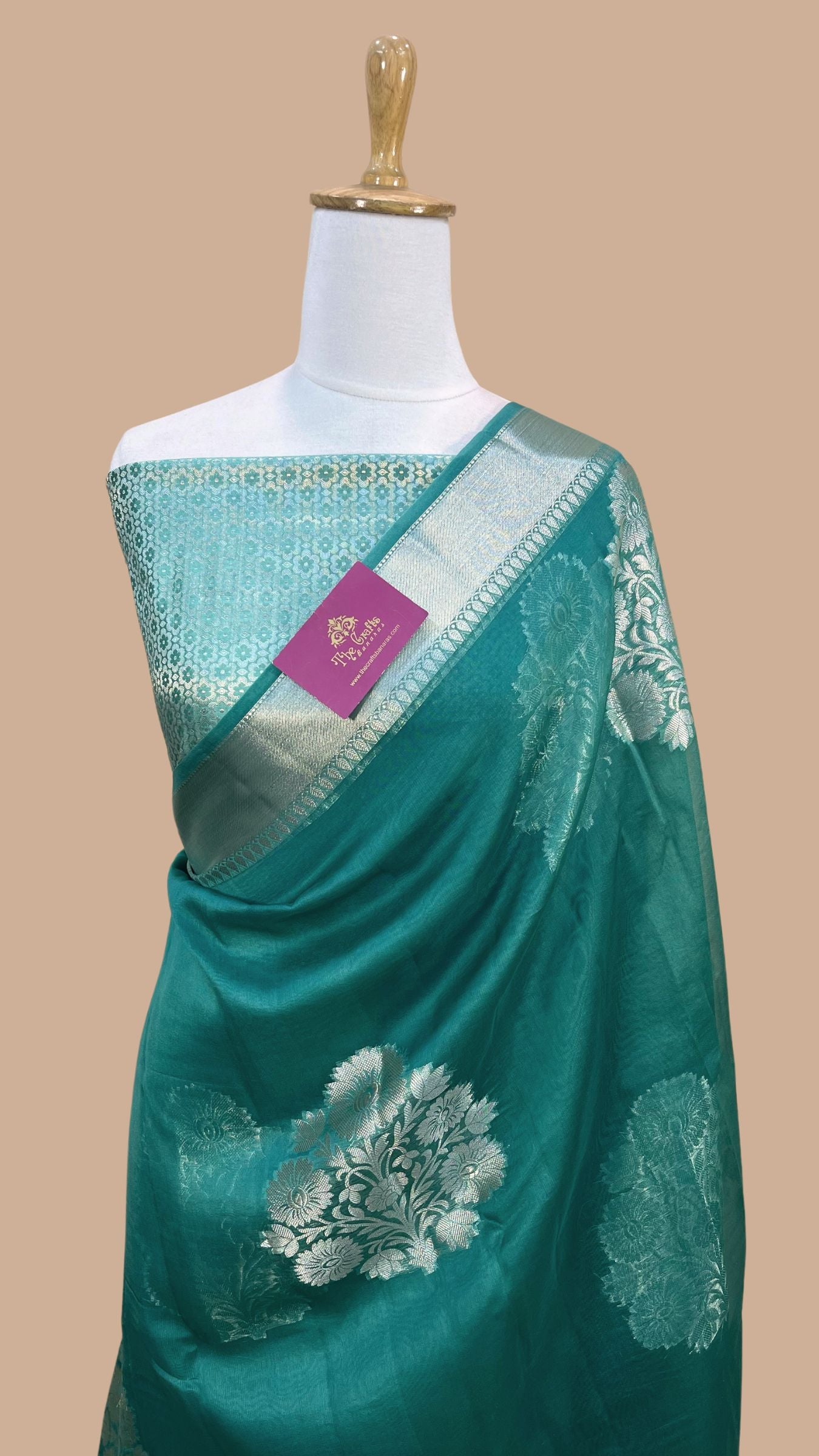 Pure Kora Silk Handloom Banarasi Saree