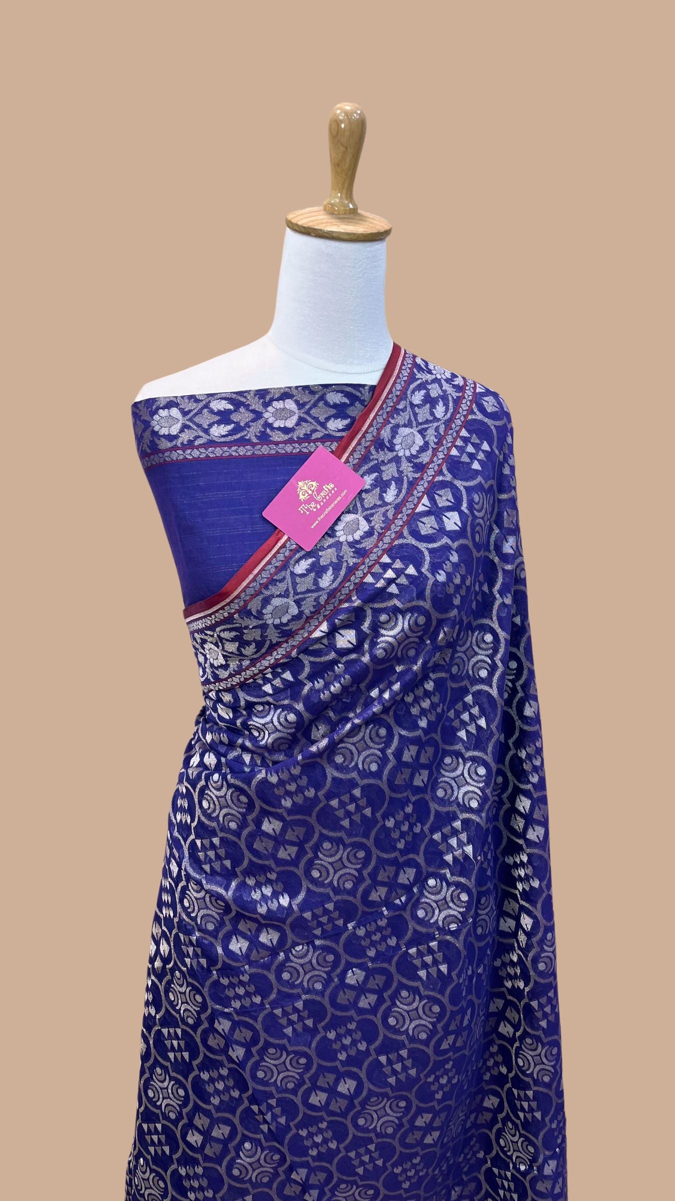 Pure Ektara Cotton Jamdani Banarasi Saree - Tilfi