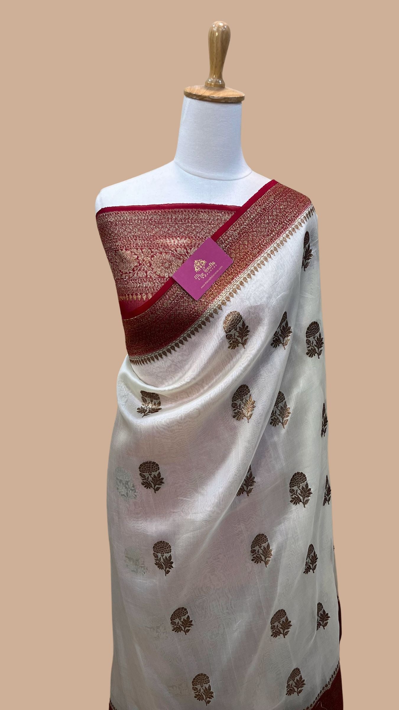 Pure Kora Silk Handloom Banarasi Saree