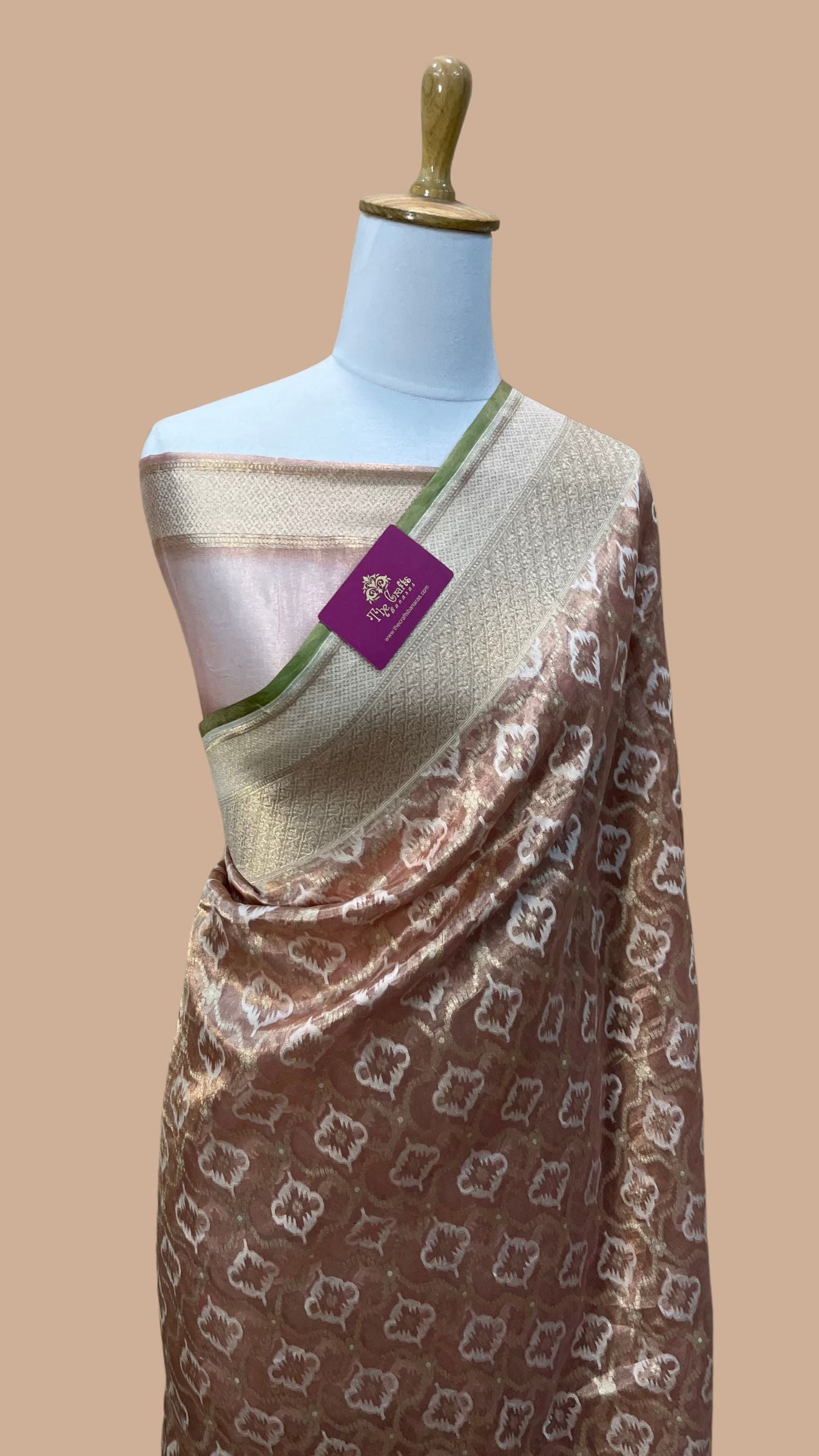 Pure Tissue Silk Handloom Banarasi Saree - Reshmi Zari