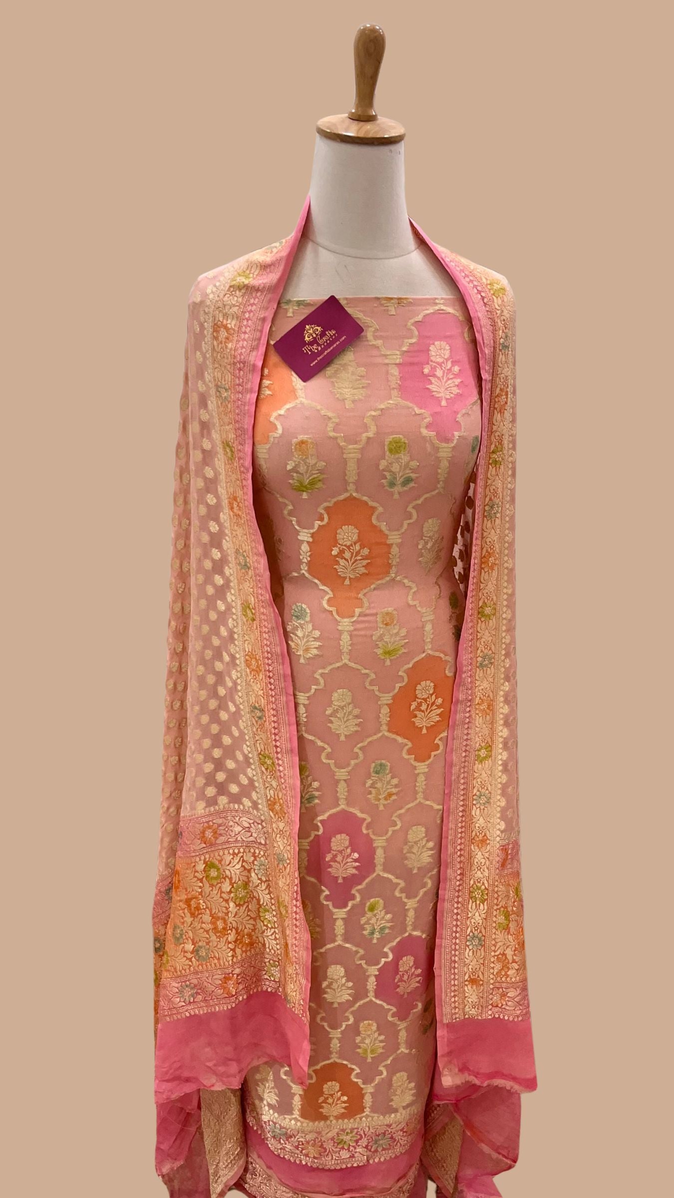 Banarasi Khaddi Georgette Dress Material (Copy)
