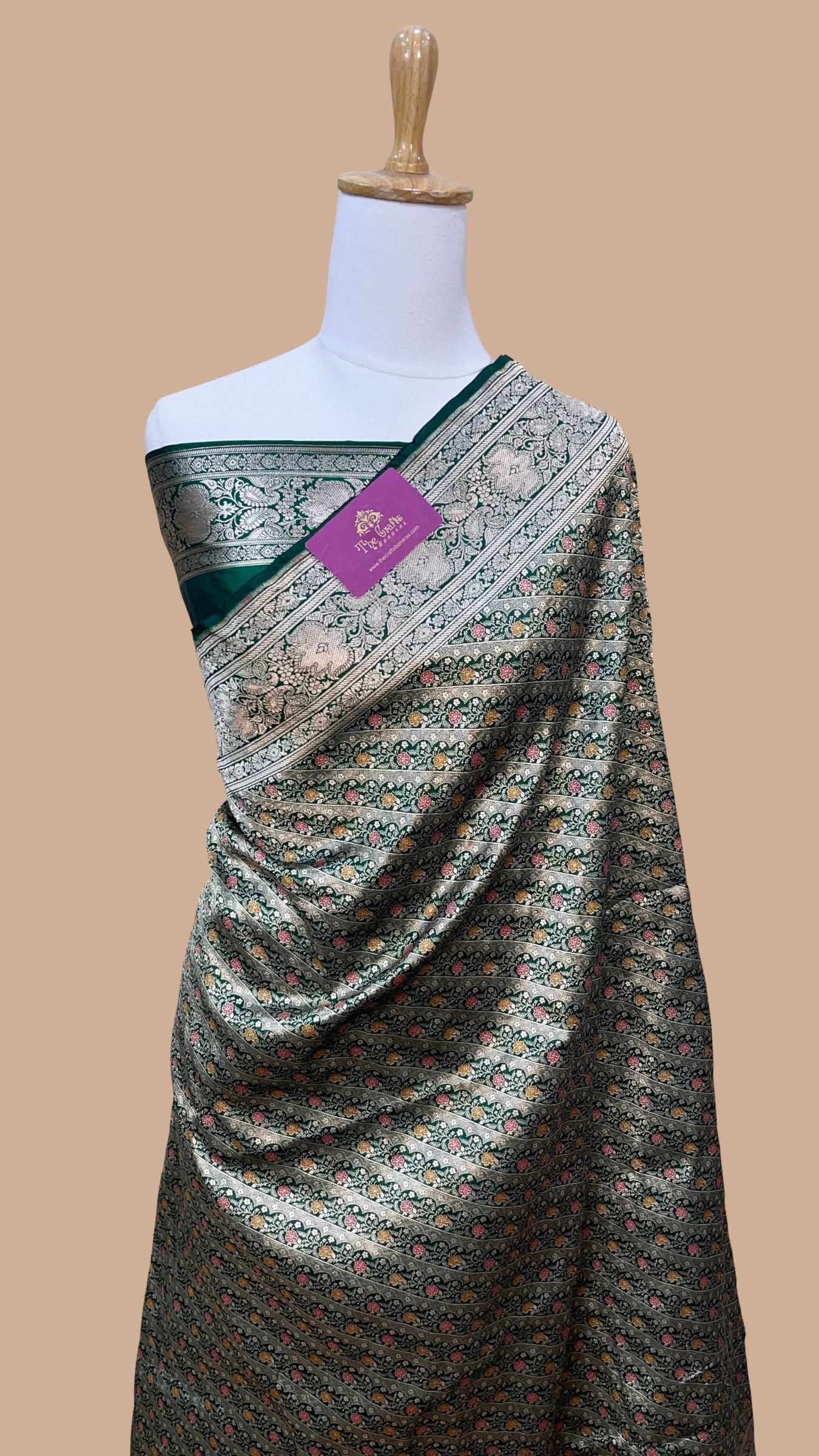 Pure Katan Silk Handloom Banarasi Saree - Tanchui Brocade Meena