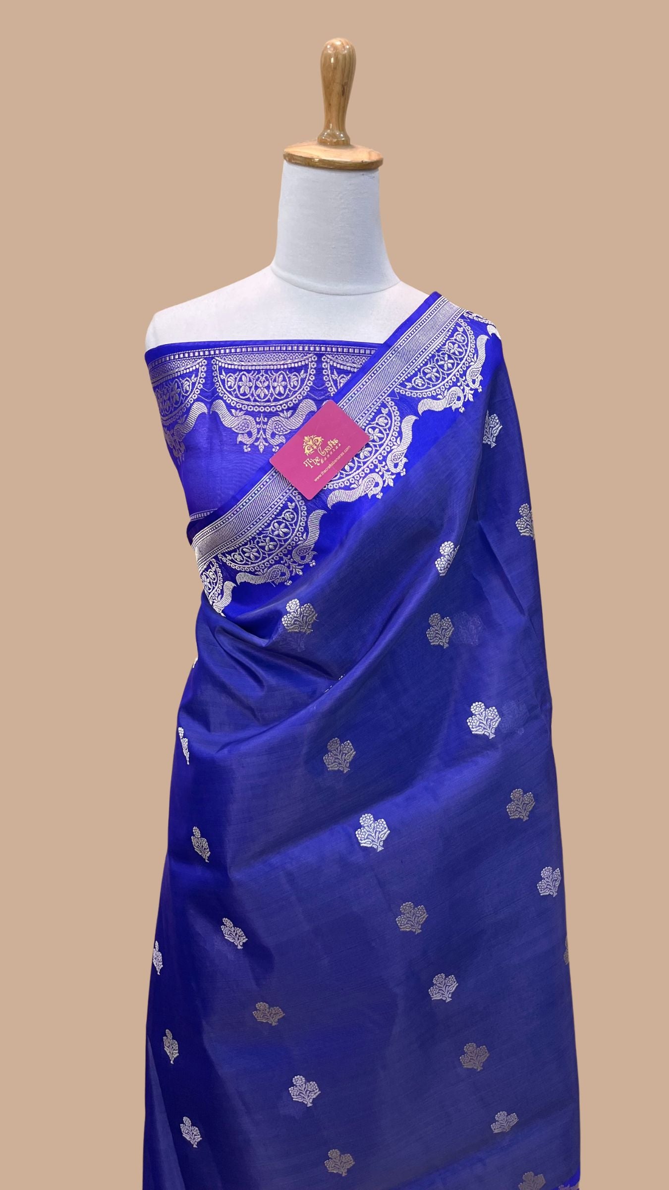 Pure Kora Silk Handloom Banarasi Saree - with sona rupa kadhua motifs