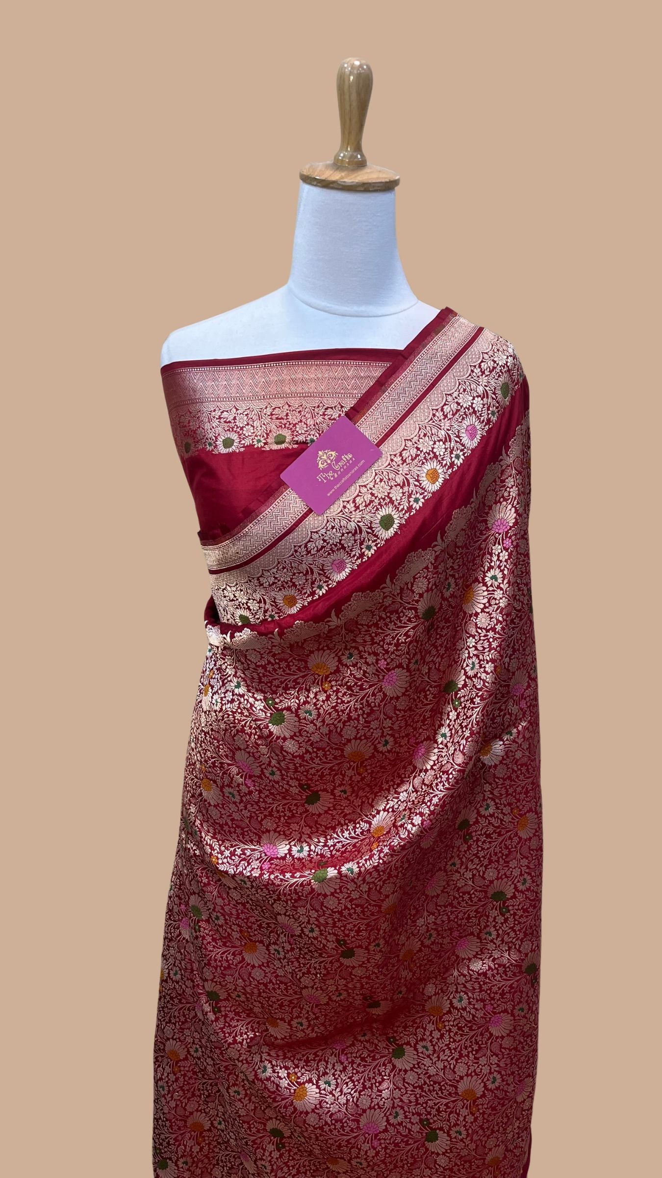 Pure Katan Silk Handloom Banarasi Saree - Tanchui Brocade Meena