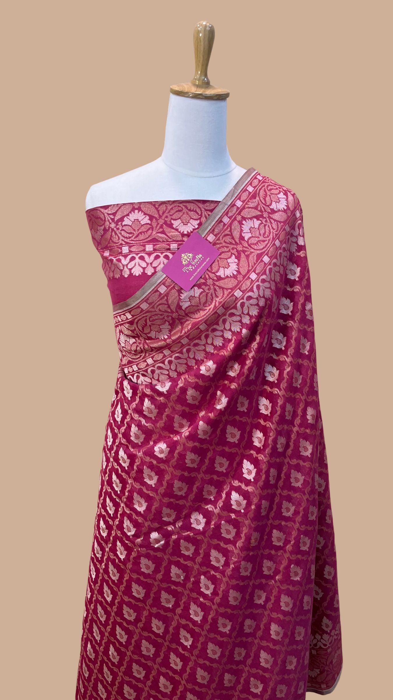 Pure Ektara Cotton Jamdani Banarasi Saree - Tilfi