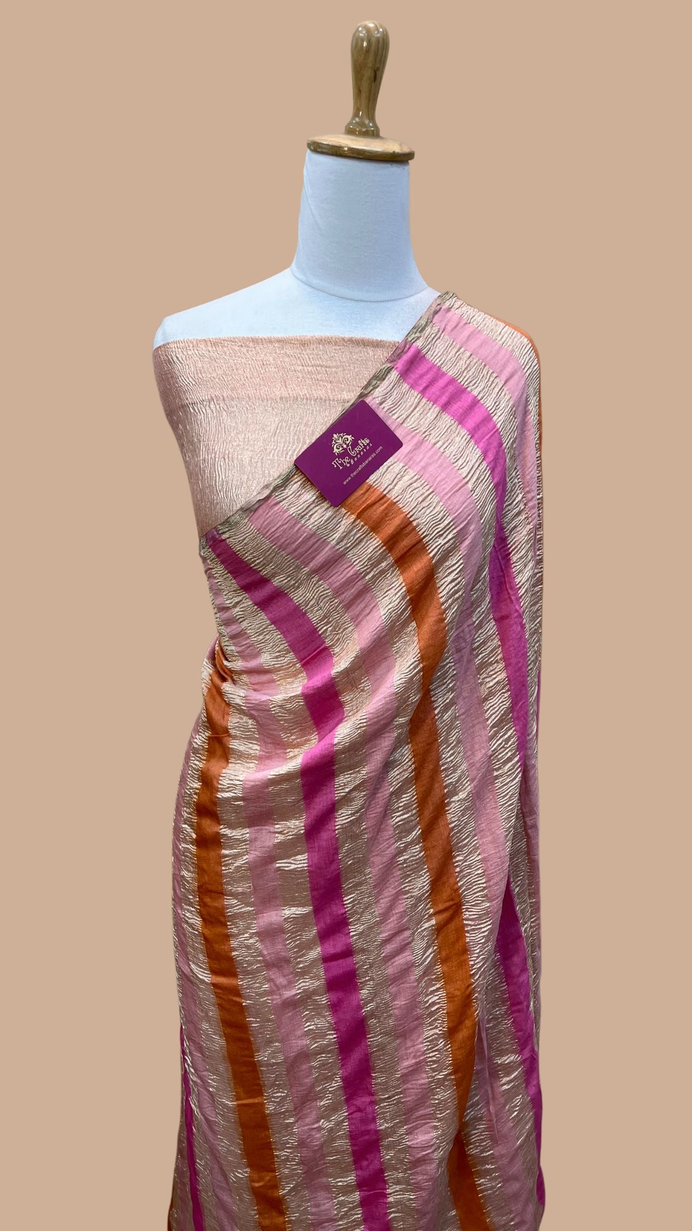 Pure Munga Tissue Silk Handloom Banarasi Saree