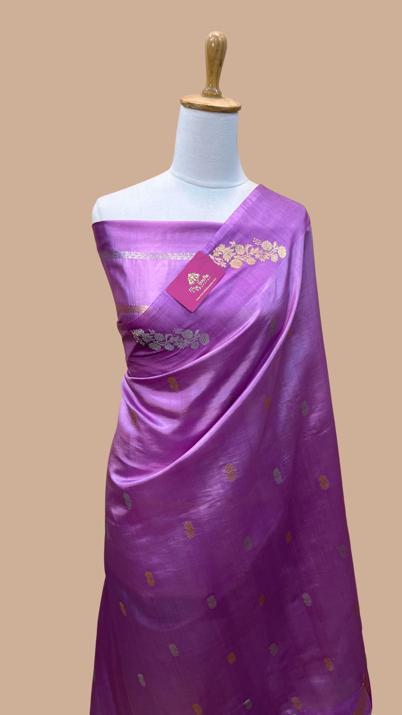 Pure  Mango Silk Handloom Banarasi Saree