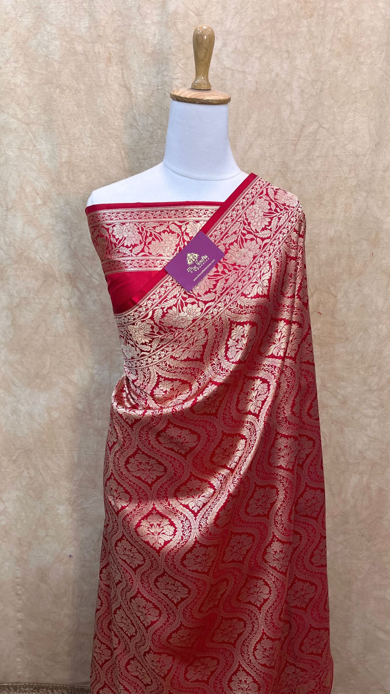 Pure Katan Silk Handloom Banarasi Saree - Tanchui Brocade