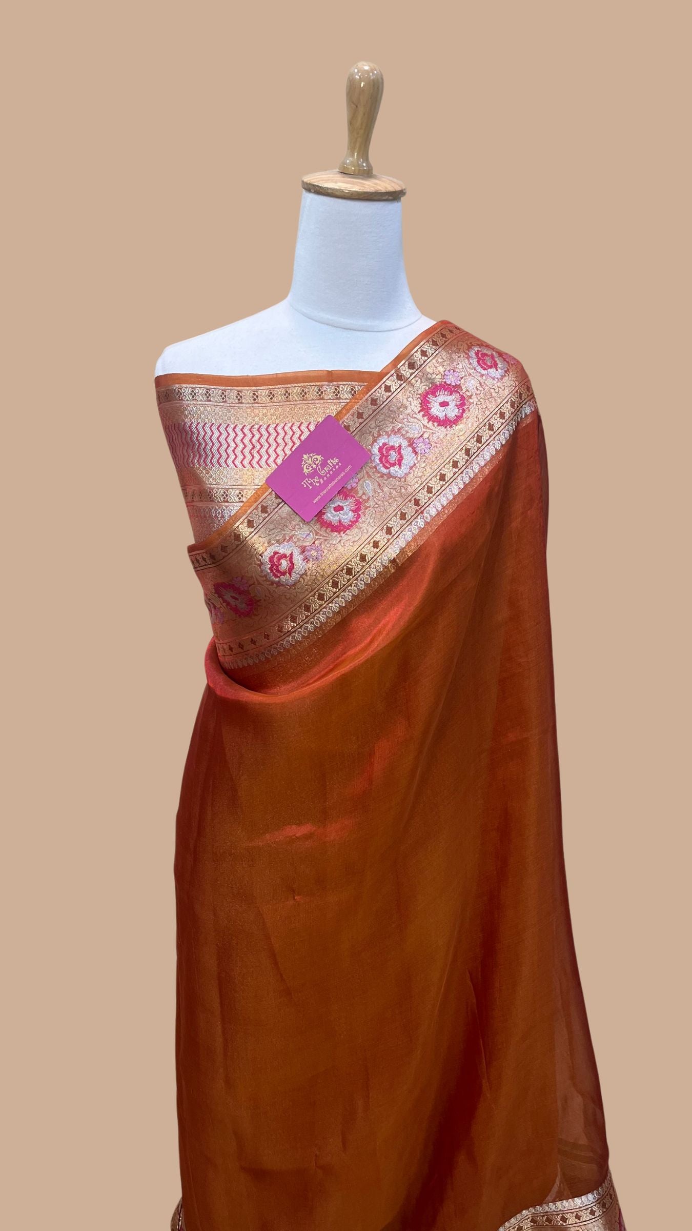 Pure Kora Silk Handloom Banarasi Saree