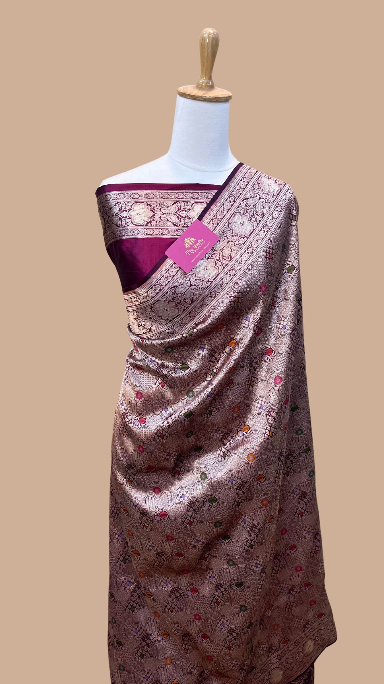 Pure Katan Silk Handloom Banarasi Saree - Tanchui Brocade Meena