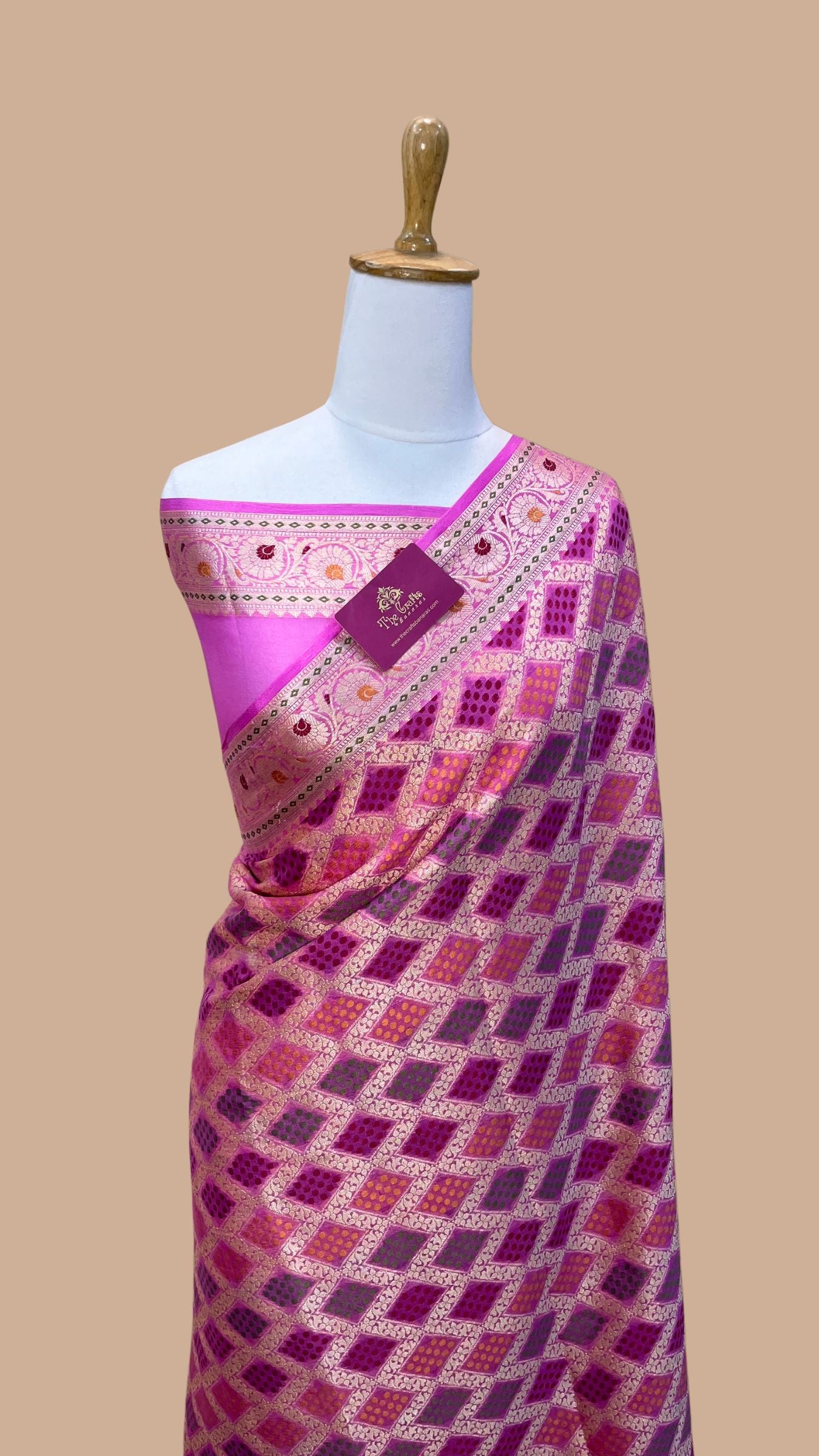 Pure Khaddi Chiffon Banarasi Saree