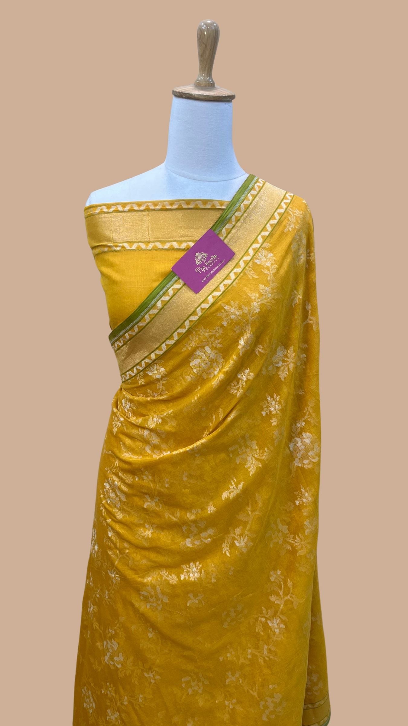 Pure Ektara Cotton Jamdani Banarasi Saree - Alfi