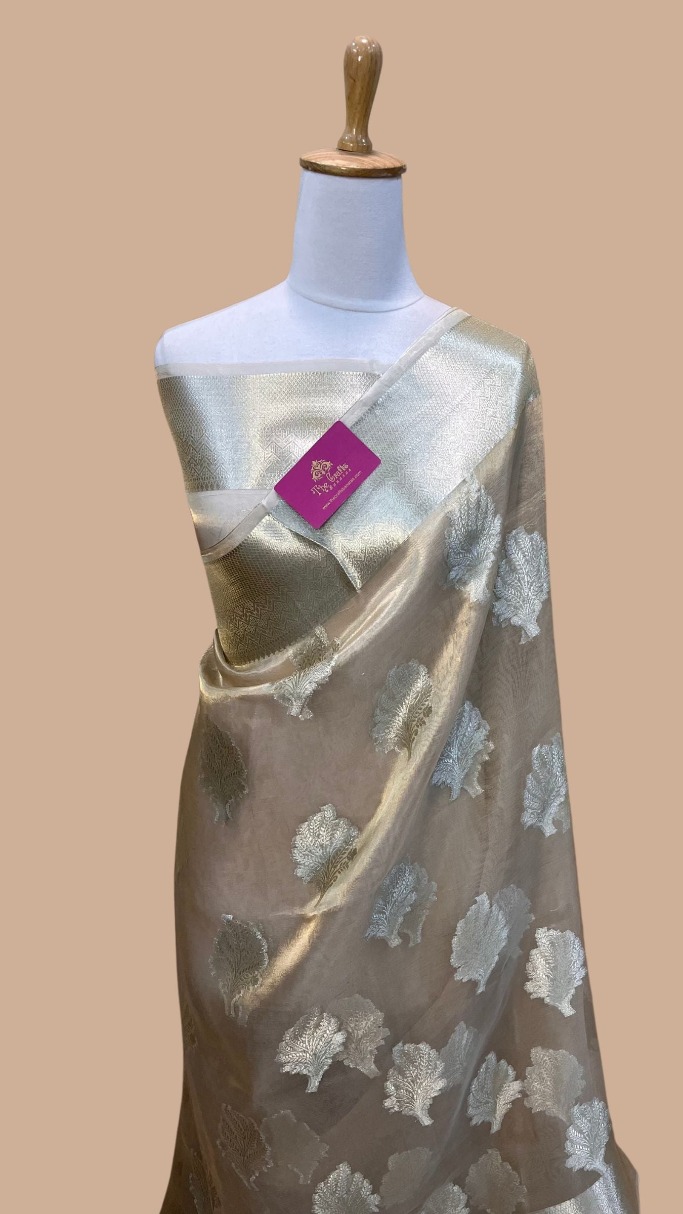 Pure Kora Silk Handloom Banarasi Saree