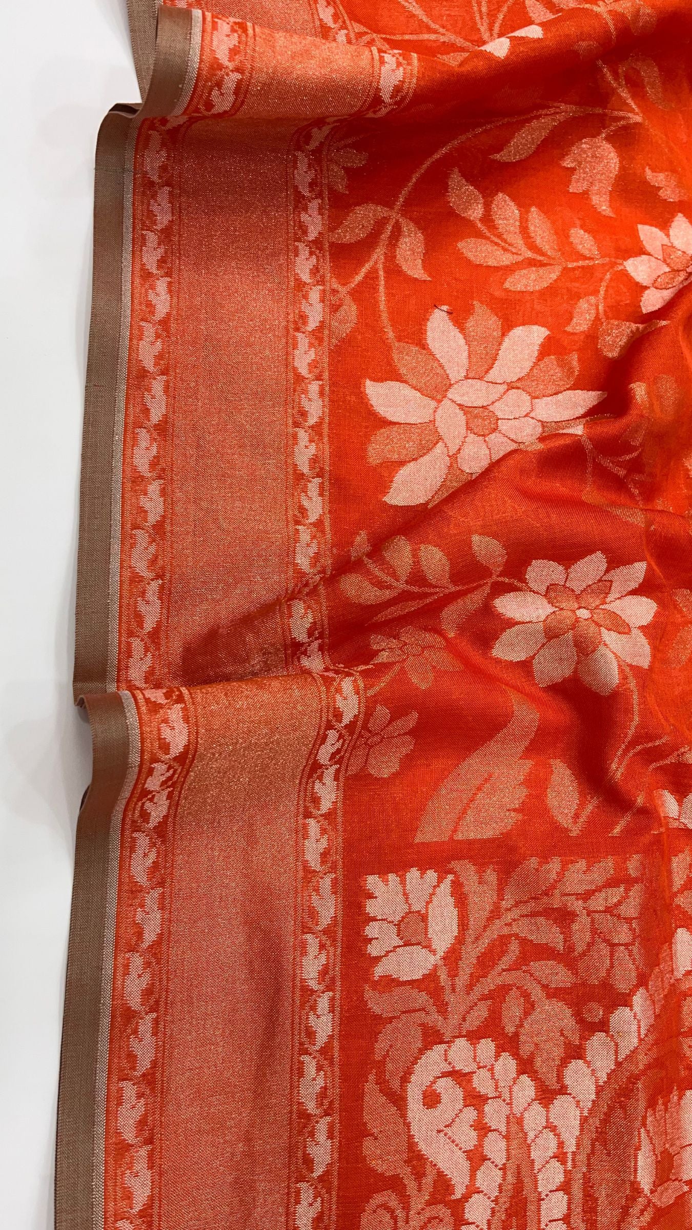 Pure Ektara Cotton Jamdani Banarasi Dress Material