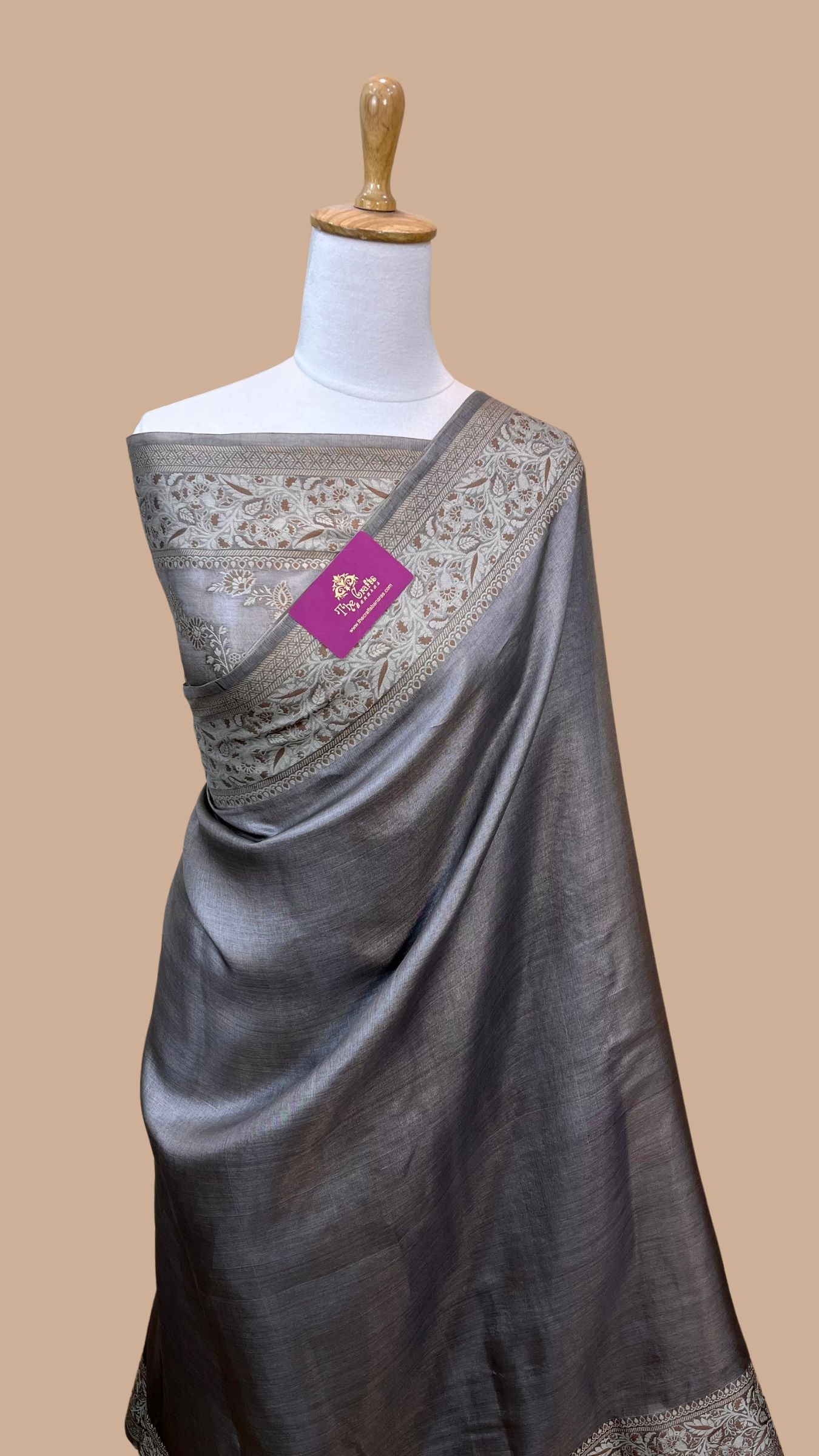 Pure Butter Crepe Banarasi Saree