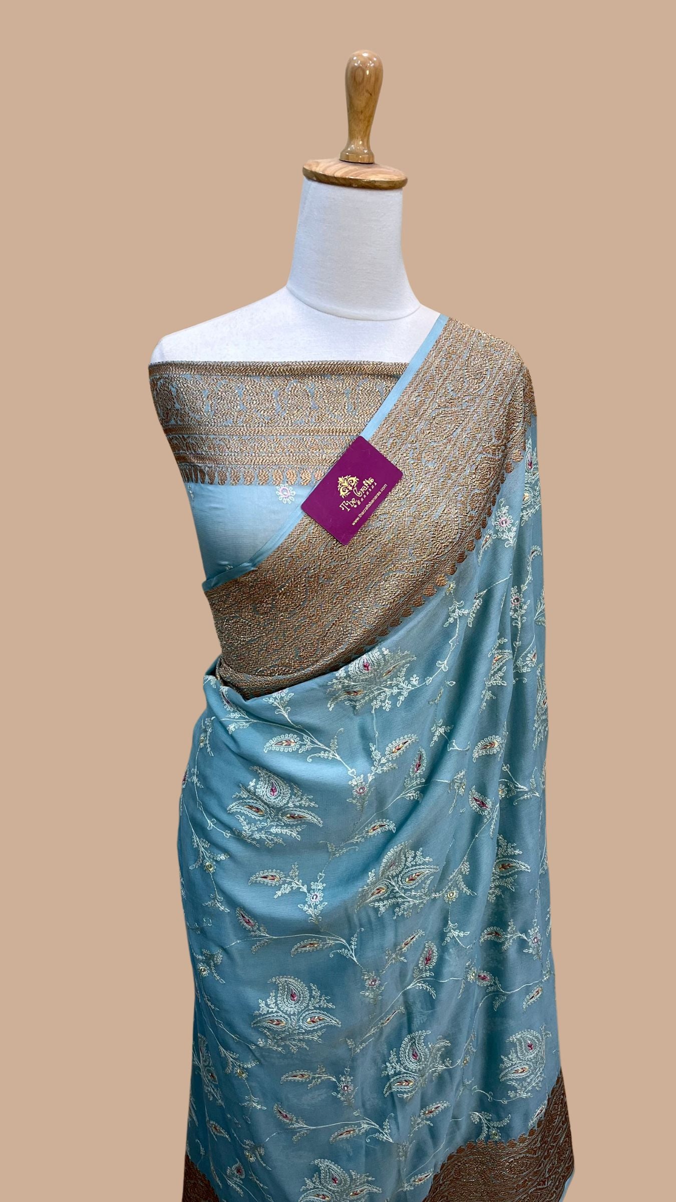 Pure Raw Mango Silk Banarasi Saree