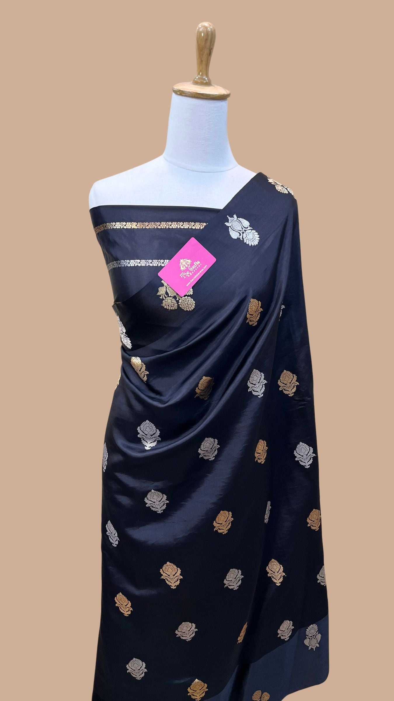 Pure  Mango Silk Handloom Banarasi Saree