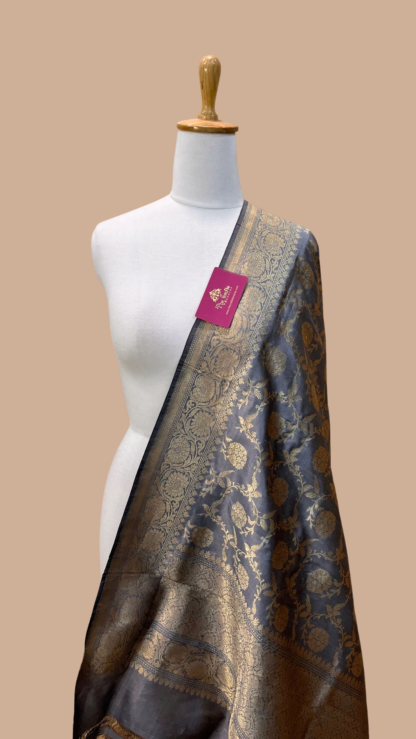 Pure Katan Silk Banarasi Handloom Dupatta