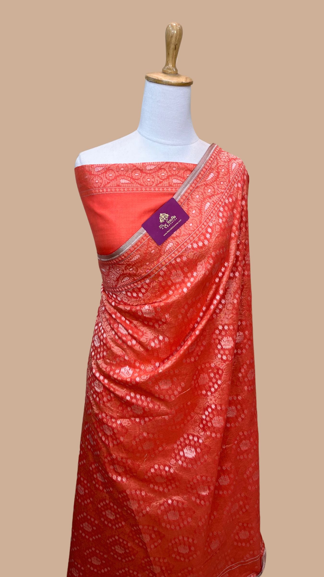 Pure Ektara Cotton Jamdani Banarasi Saree - Alfi