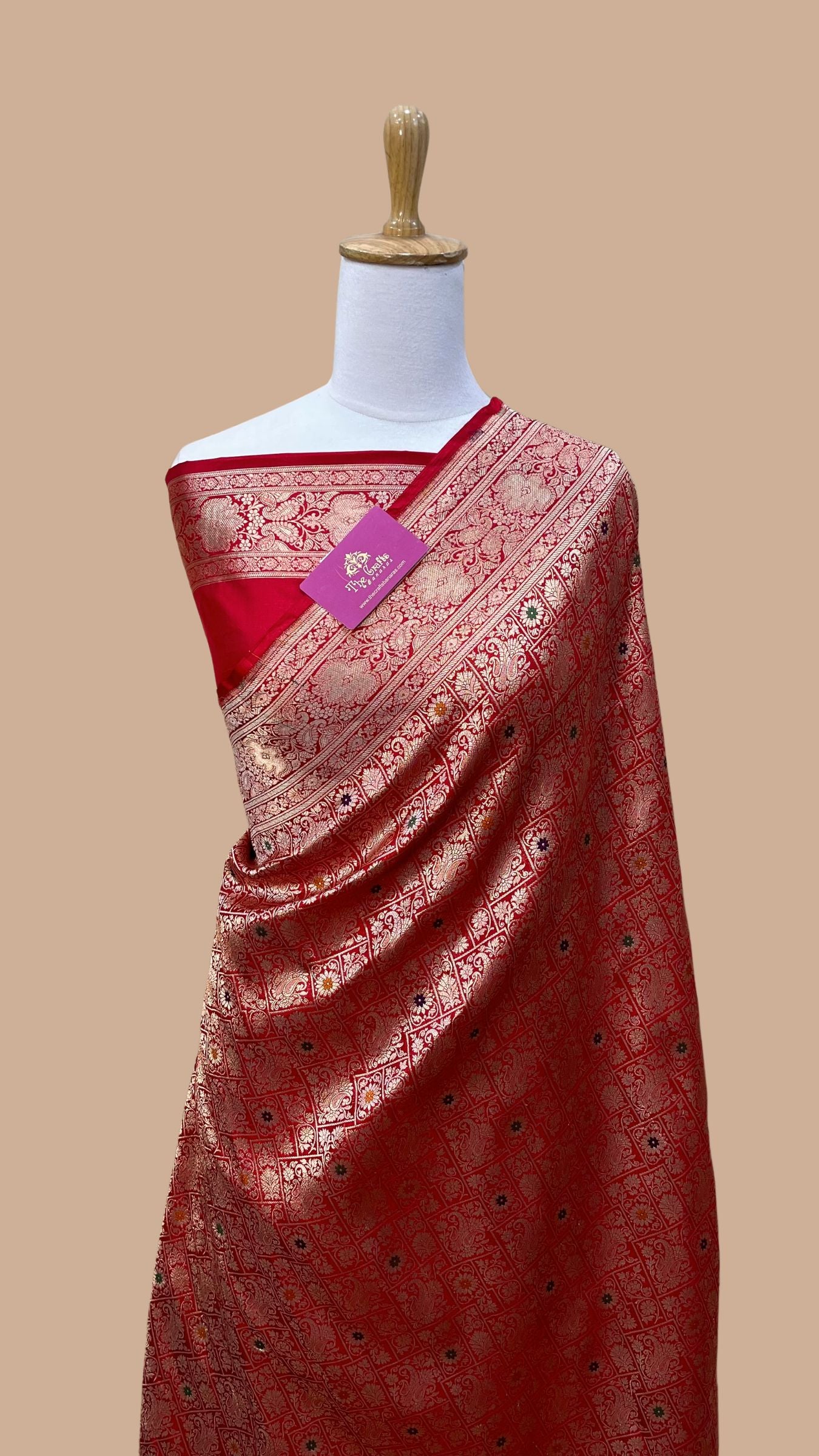 Pure Katan Silk Handloom Banarasi Saree - Tanchui Brocade Meena