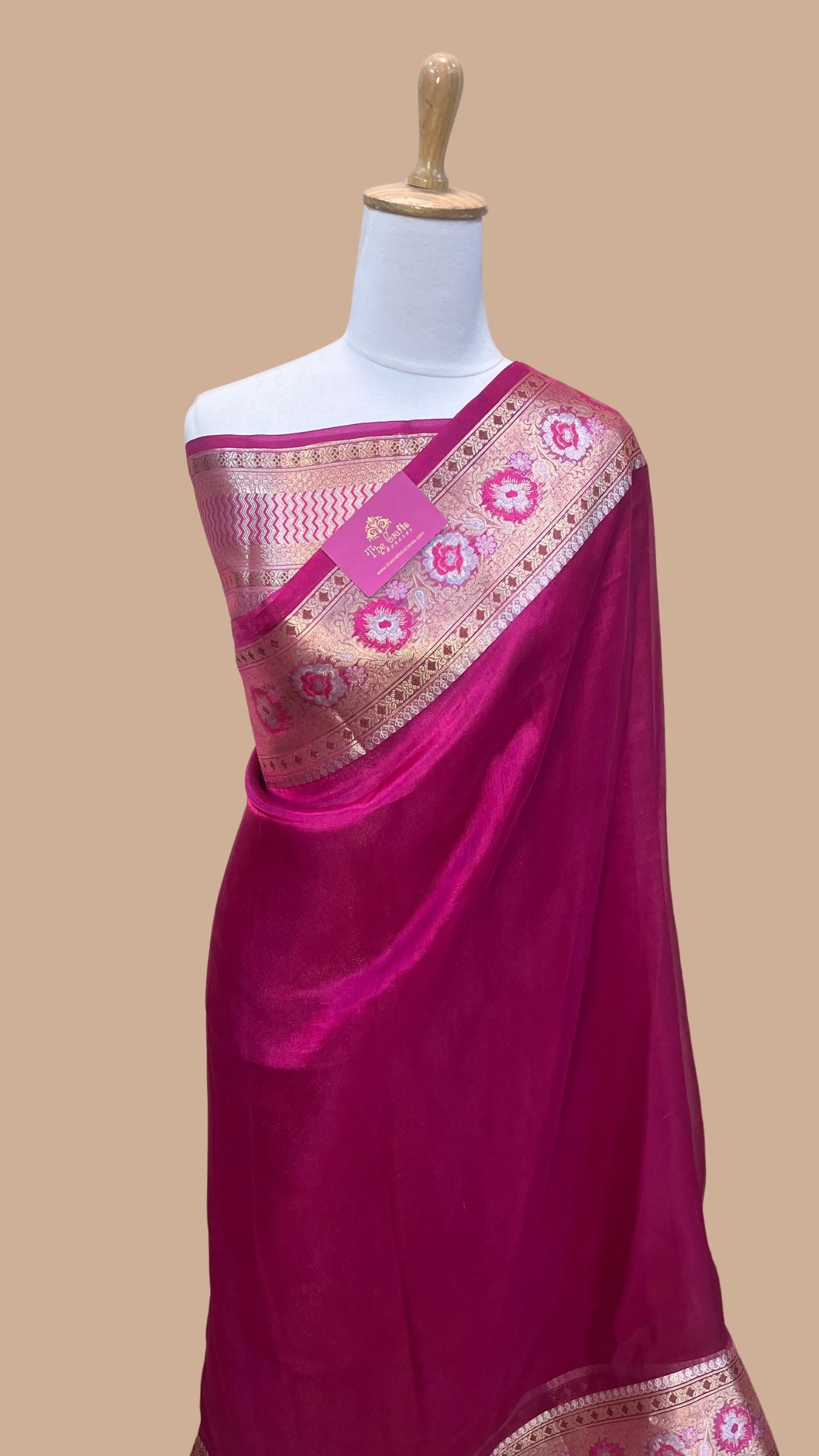Pure Kora Silk Handloom Banarasi Saree