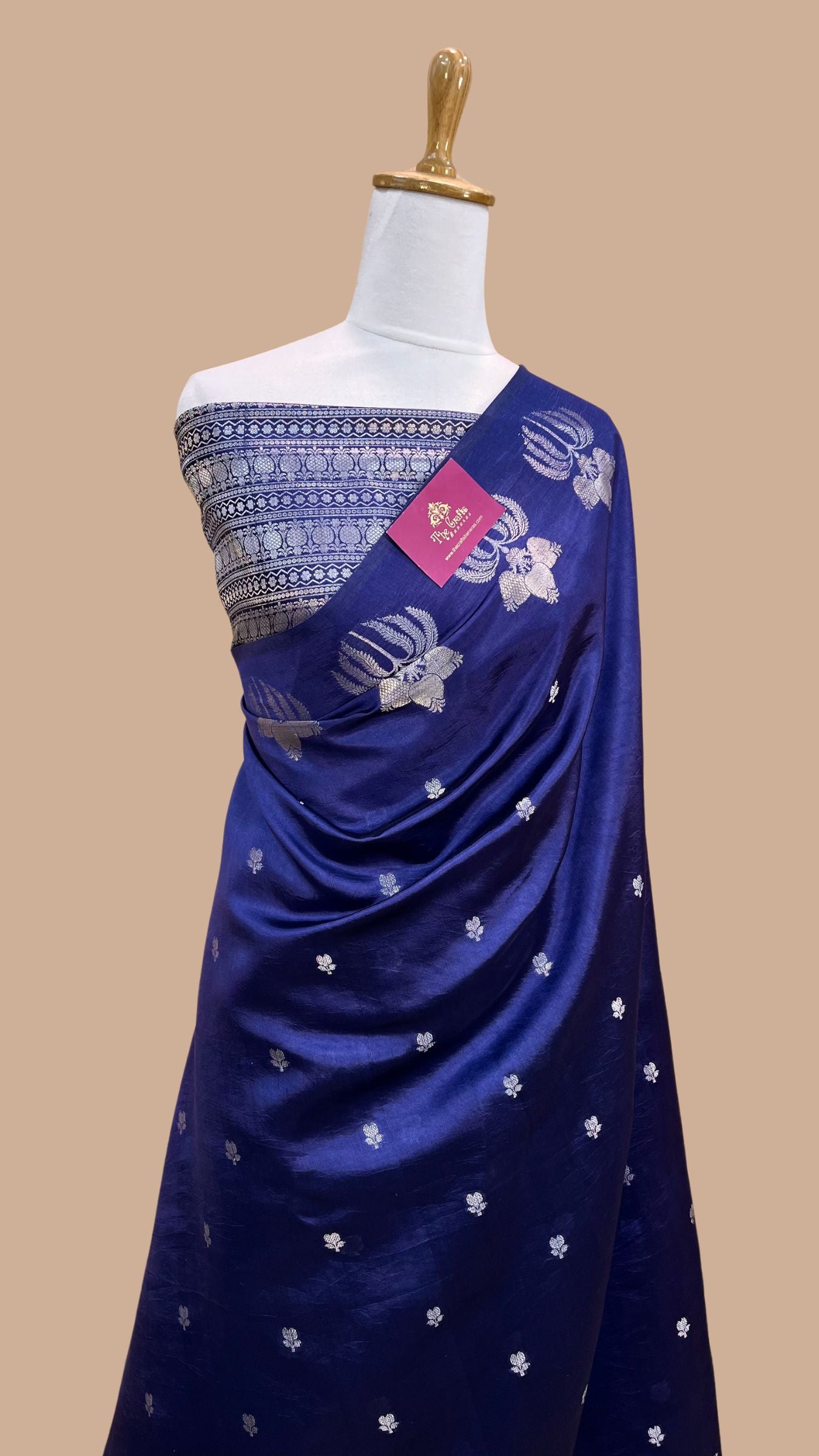 Pure Raw Mango Silk Handloom Banarasi Saree