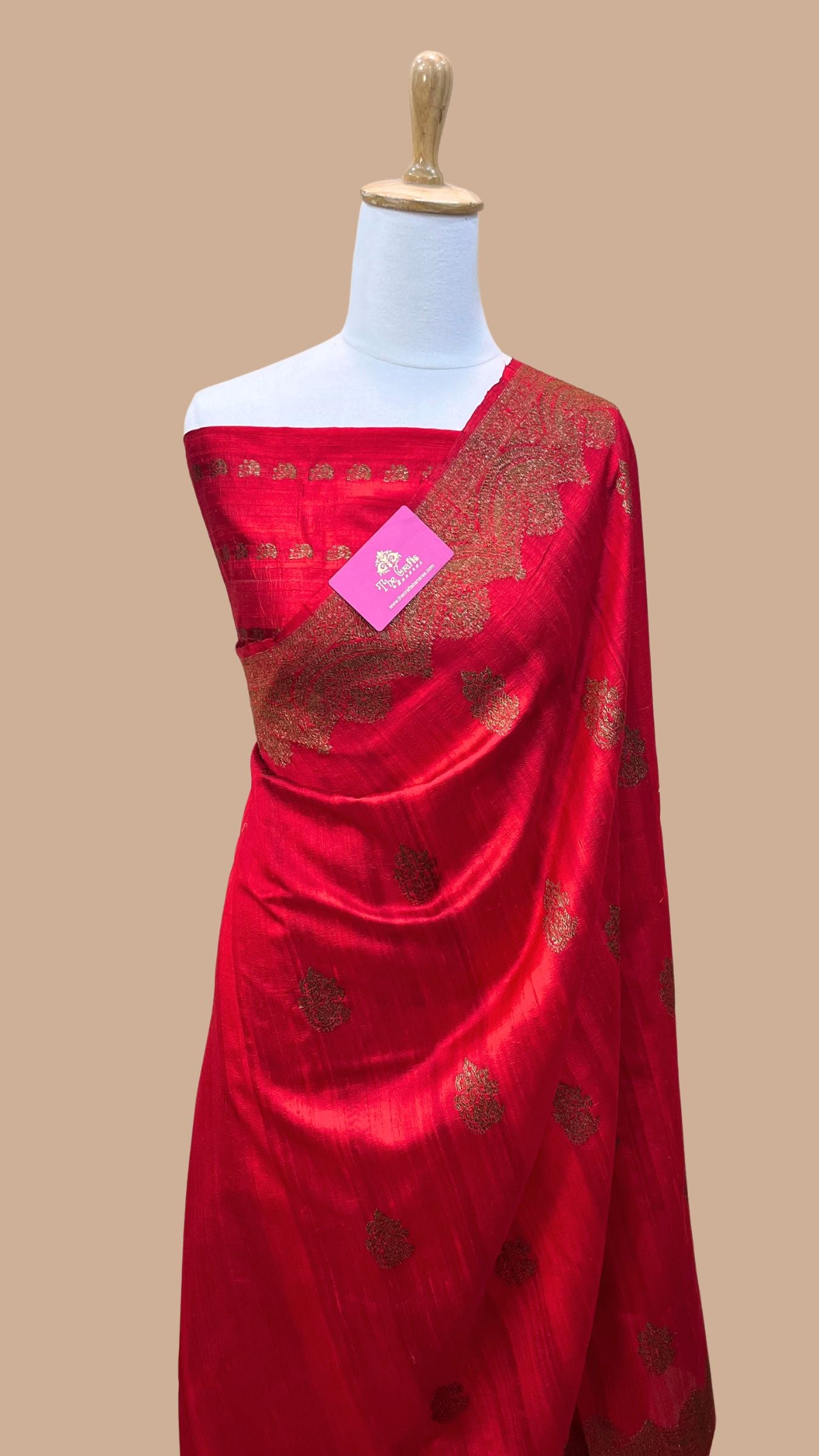 Pure Raw Silk Handloom Banarasi Saree