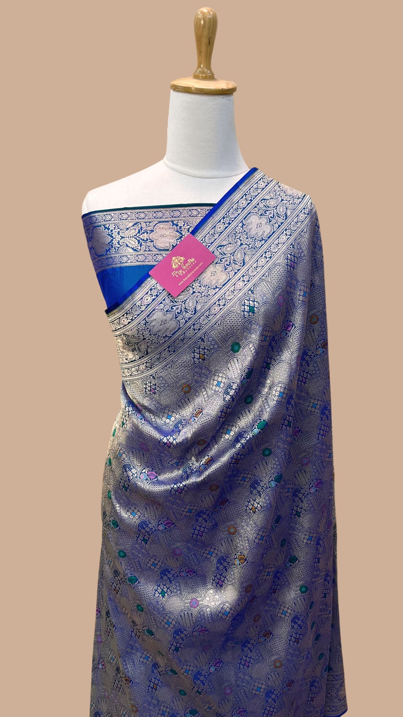 Pure Katan Silk Handloom Banarasi Saree - Tanchui Brocade Meena