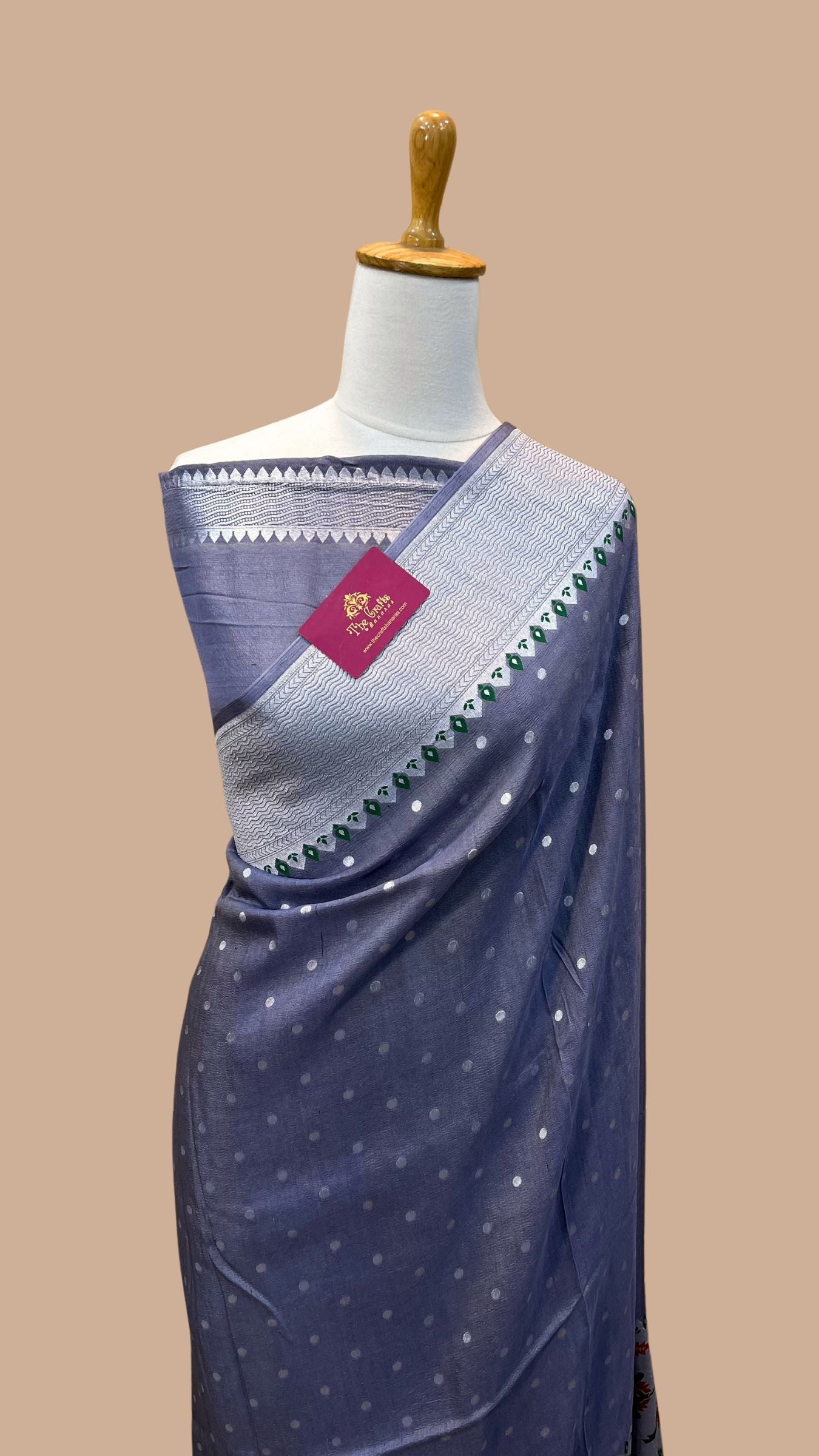 Tussar Georgette Handloom Banarasi Saree - Meenakari