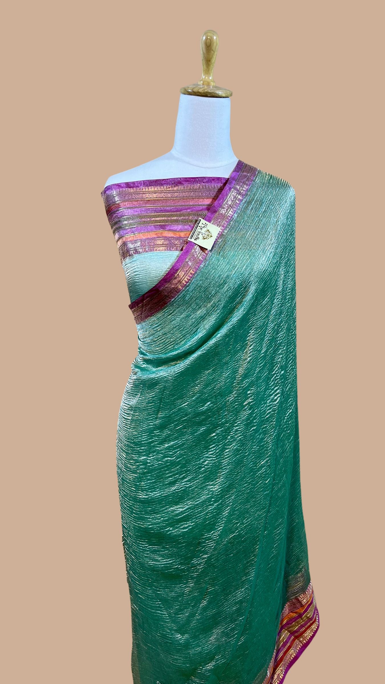 Pure Crush Tissue Silk Banarasi Saree