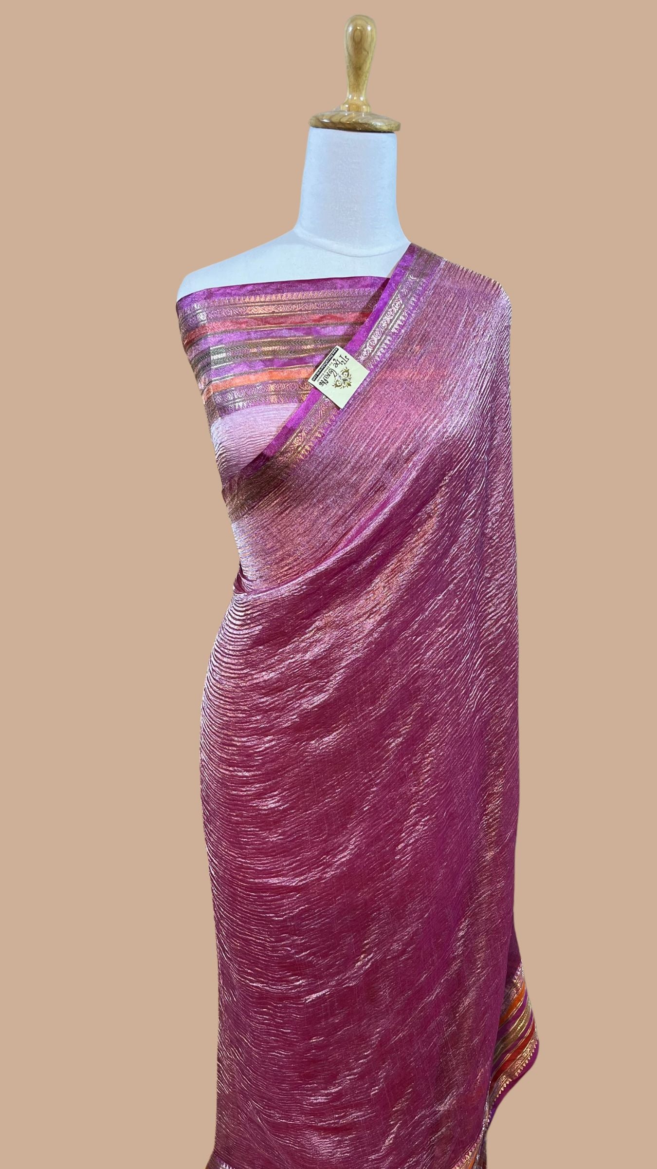 Pure Crush Tissue Silk Banarasi Saree