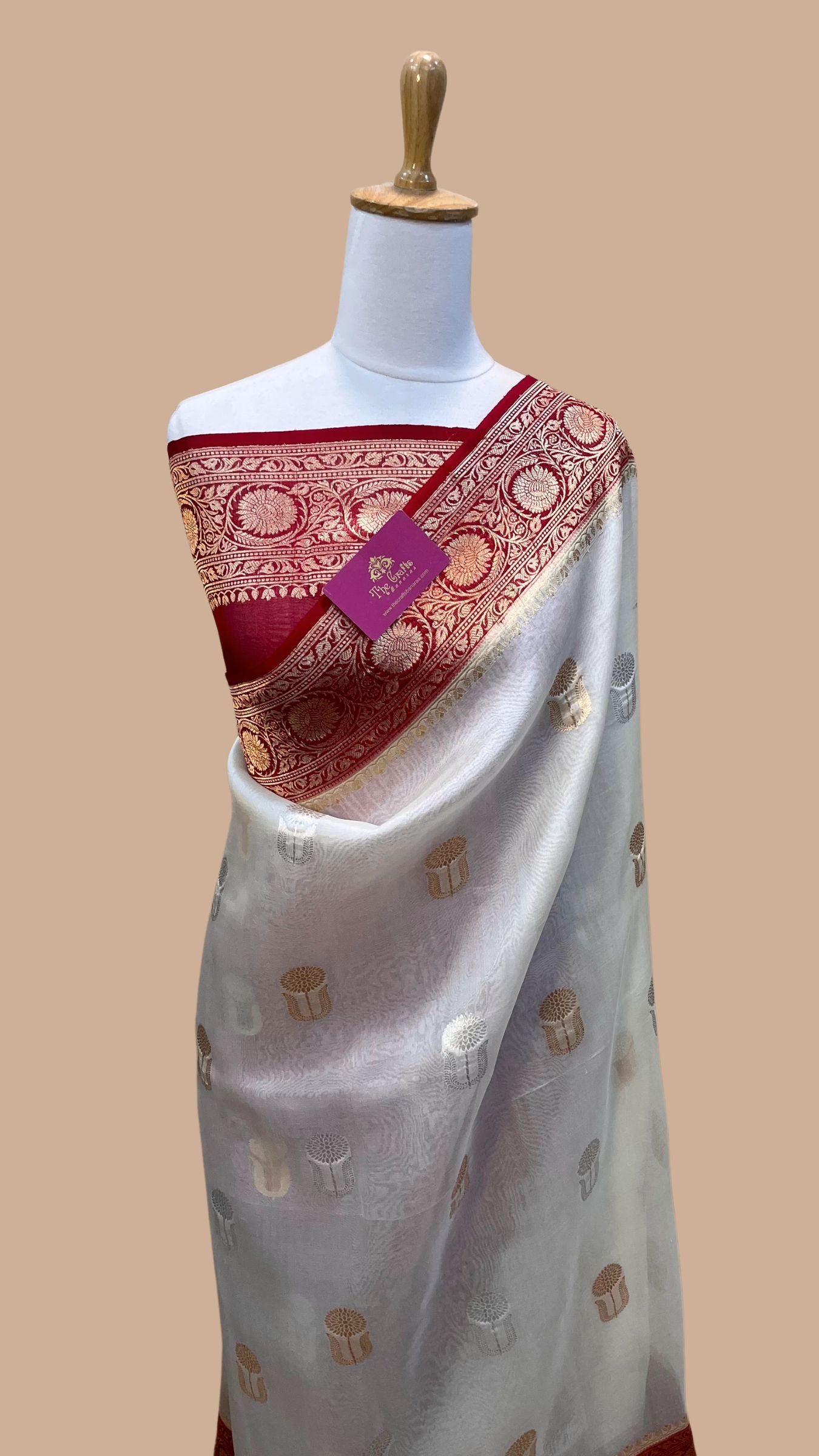 Pure Kora Silk Handloom Banarasi Saree