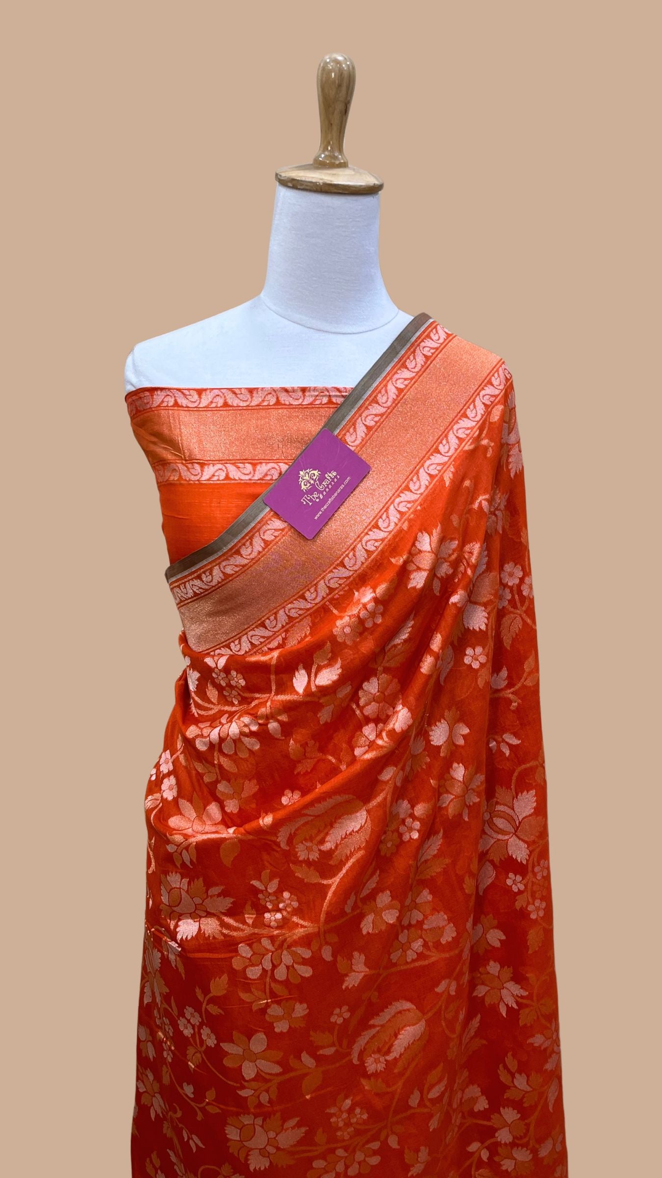 Pure Ektara Cotton Jamdani Banarasi Saree - Alfi