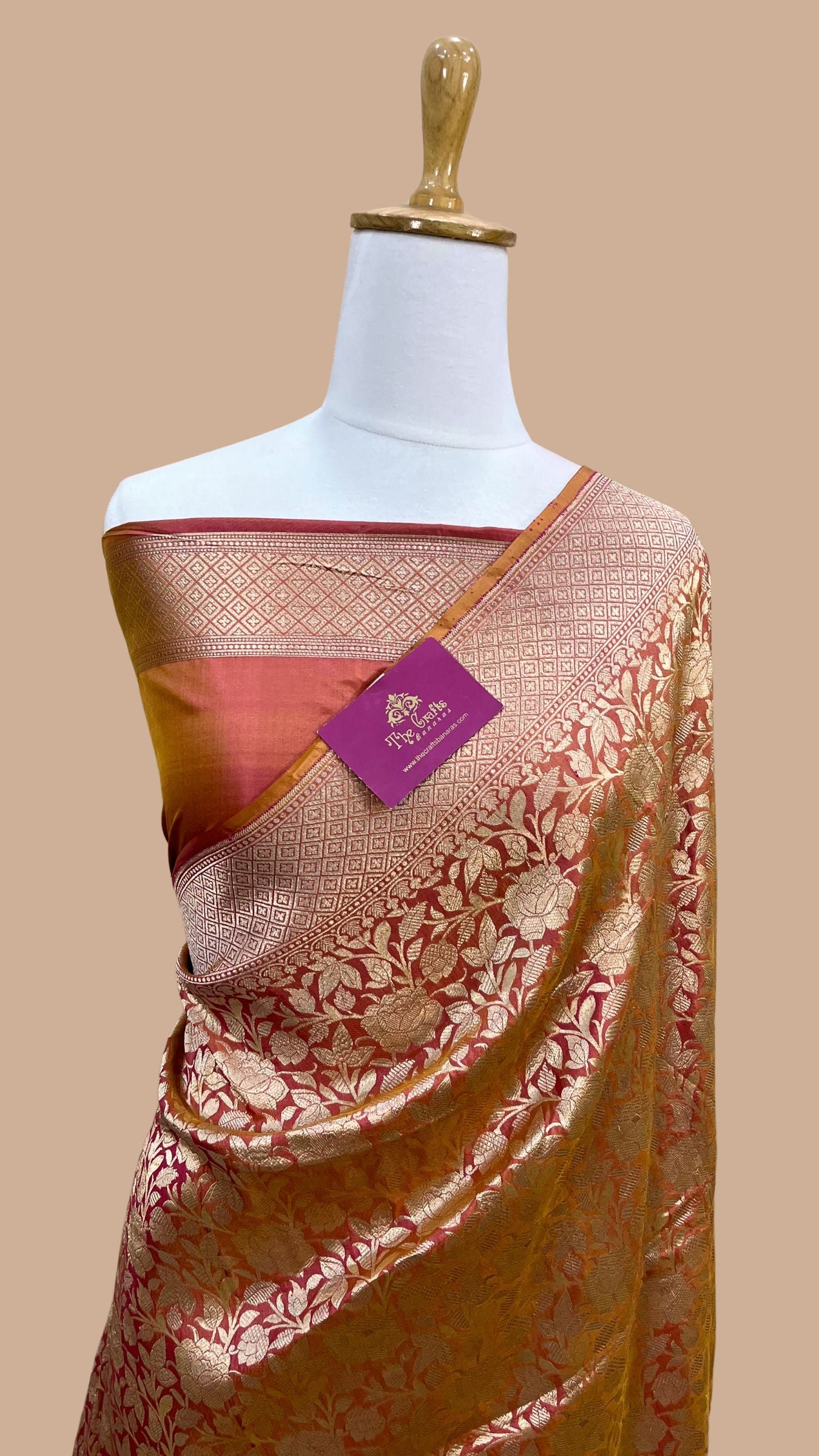 Pure Katan Silk Handloom Banarasi Saree - Tanchui Brocade