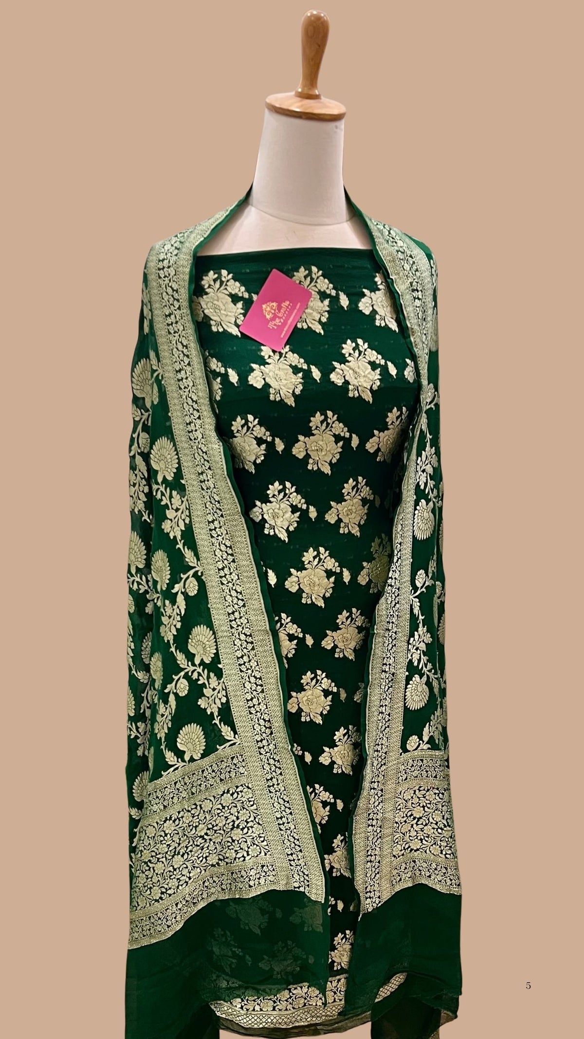 Banarasi Khaddi Georgette Dress Material