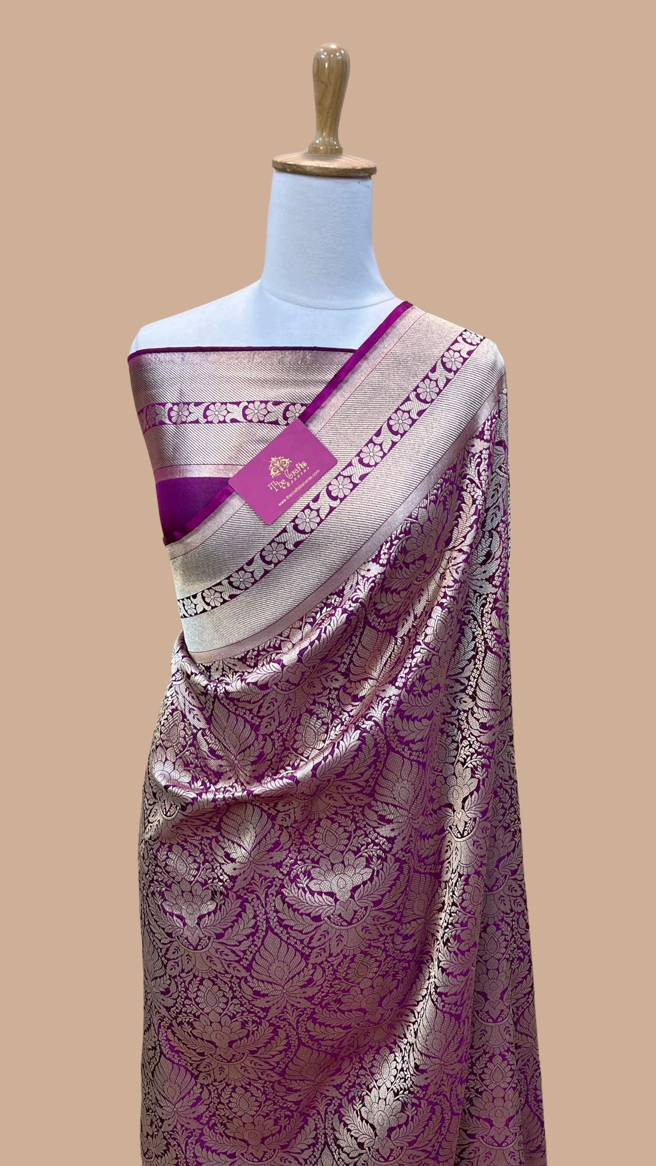 Pure Katan Silk Handloom Banarasi Saree - Tanchui Brocade