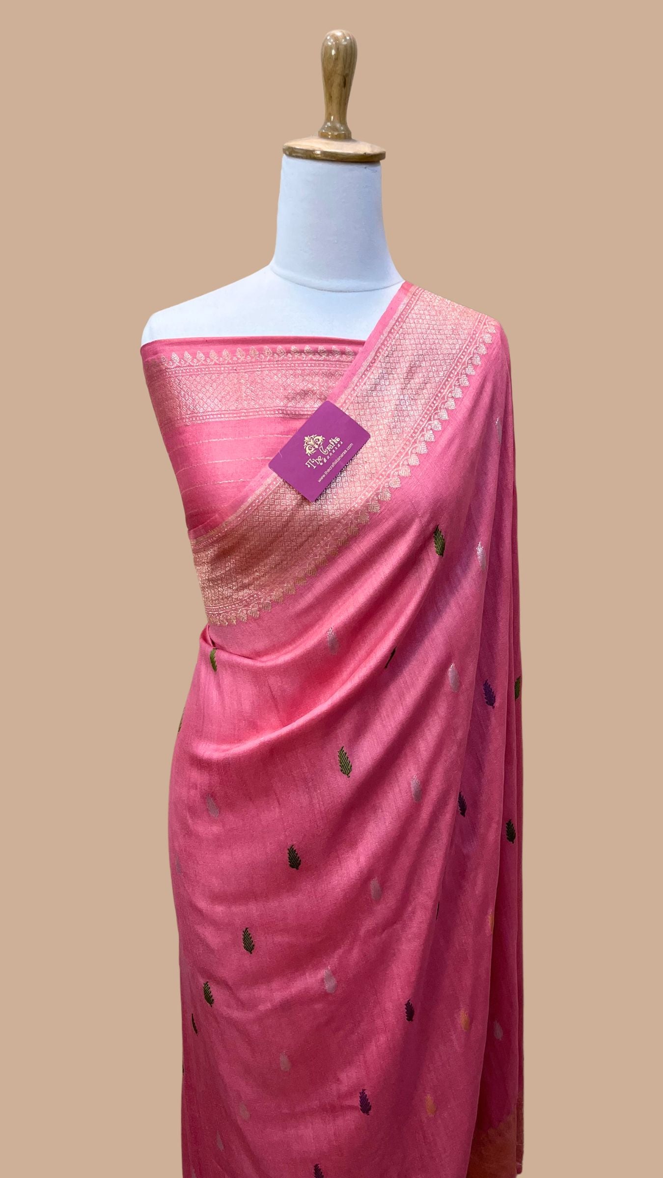 Pure Munga Silk Handloom Banarasi Saree - With Kadhua Motifs