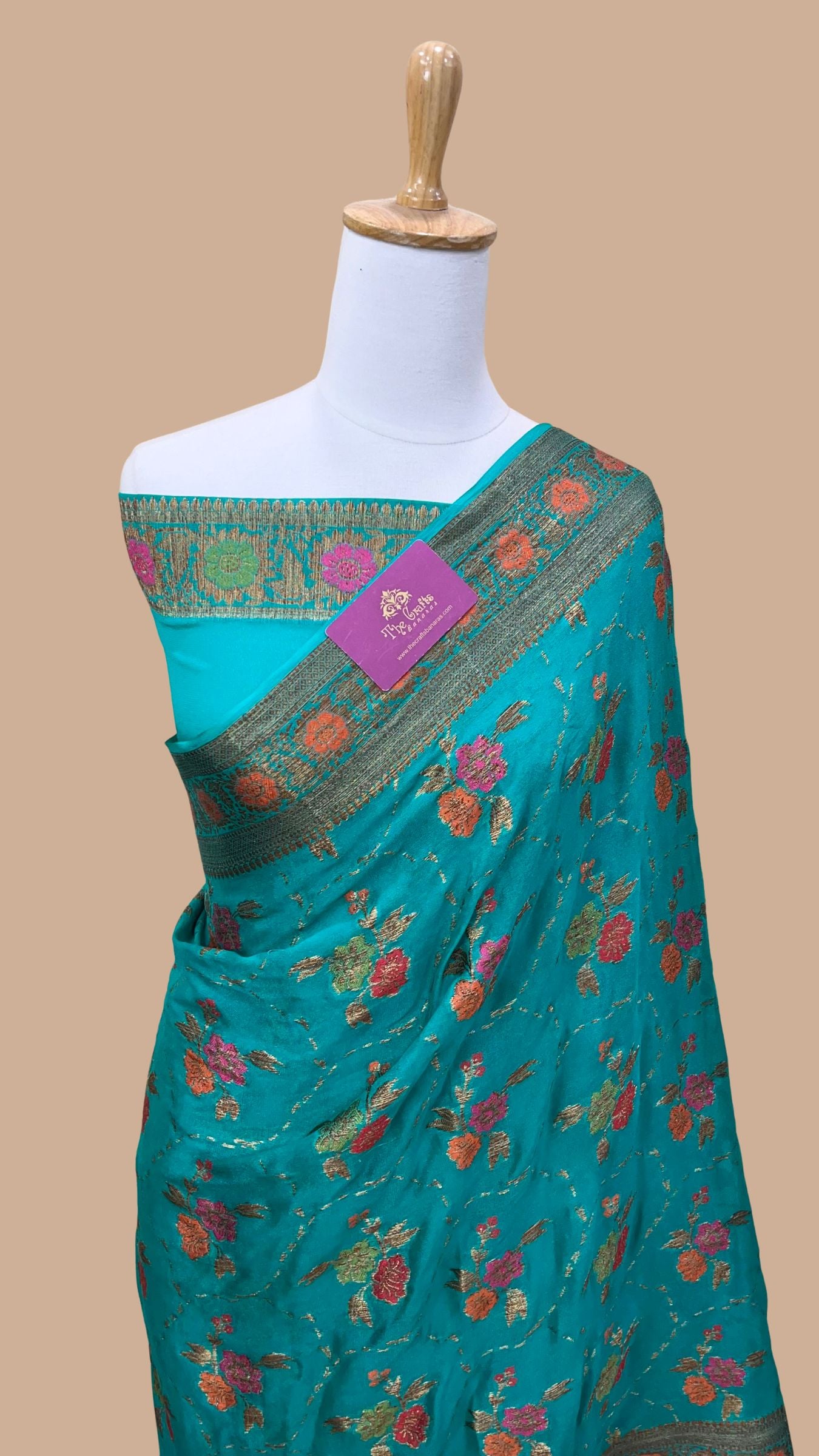 Pure Khaddi Chiffon Banarasi Saree